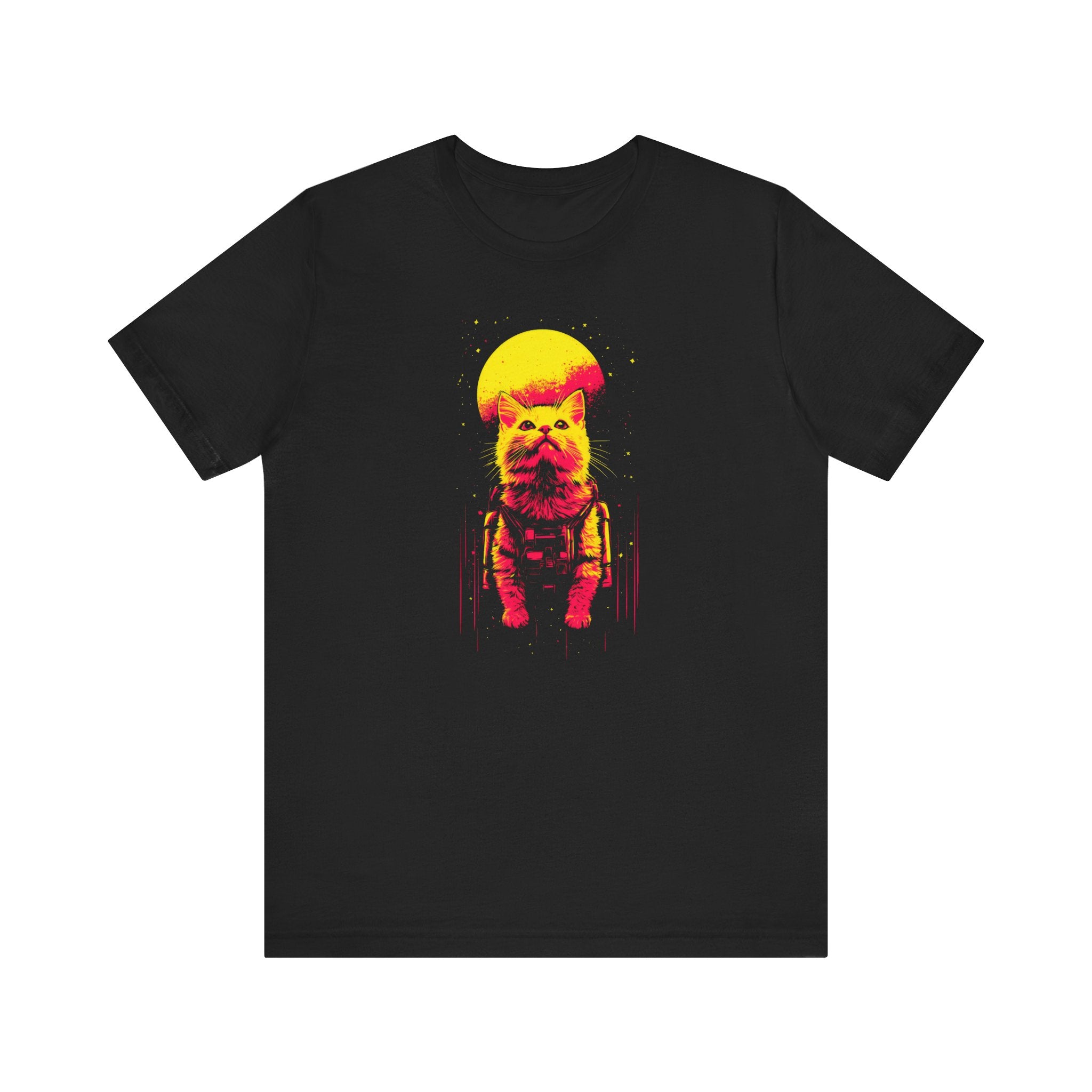 Neon Moon Astronaut Cat T-Shirt
