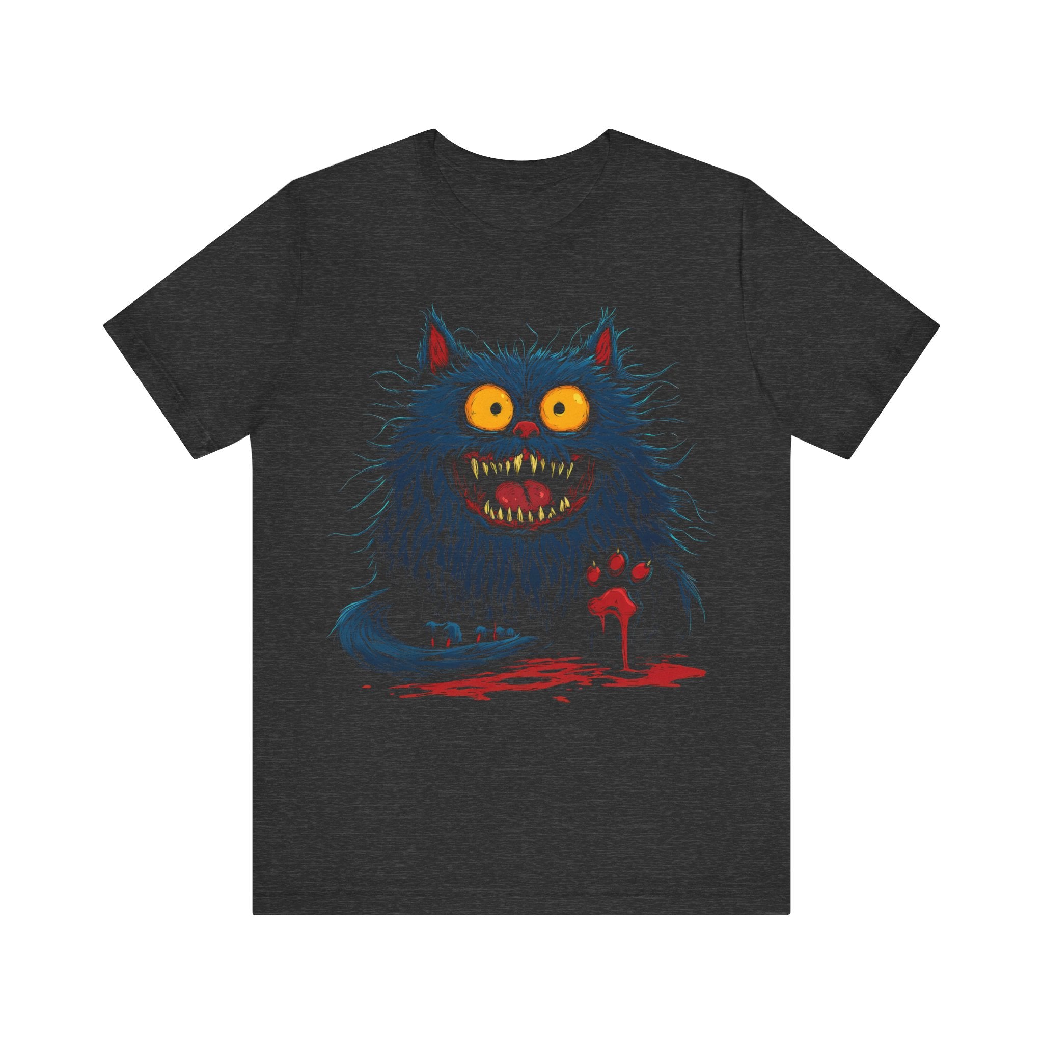 Creepy Cat T-Shirt Funny Horror Design