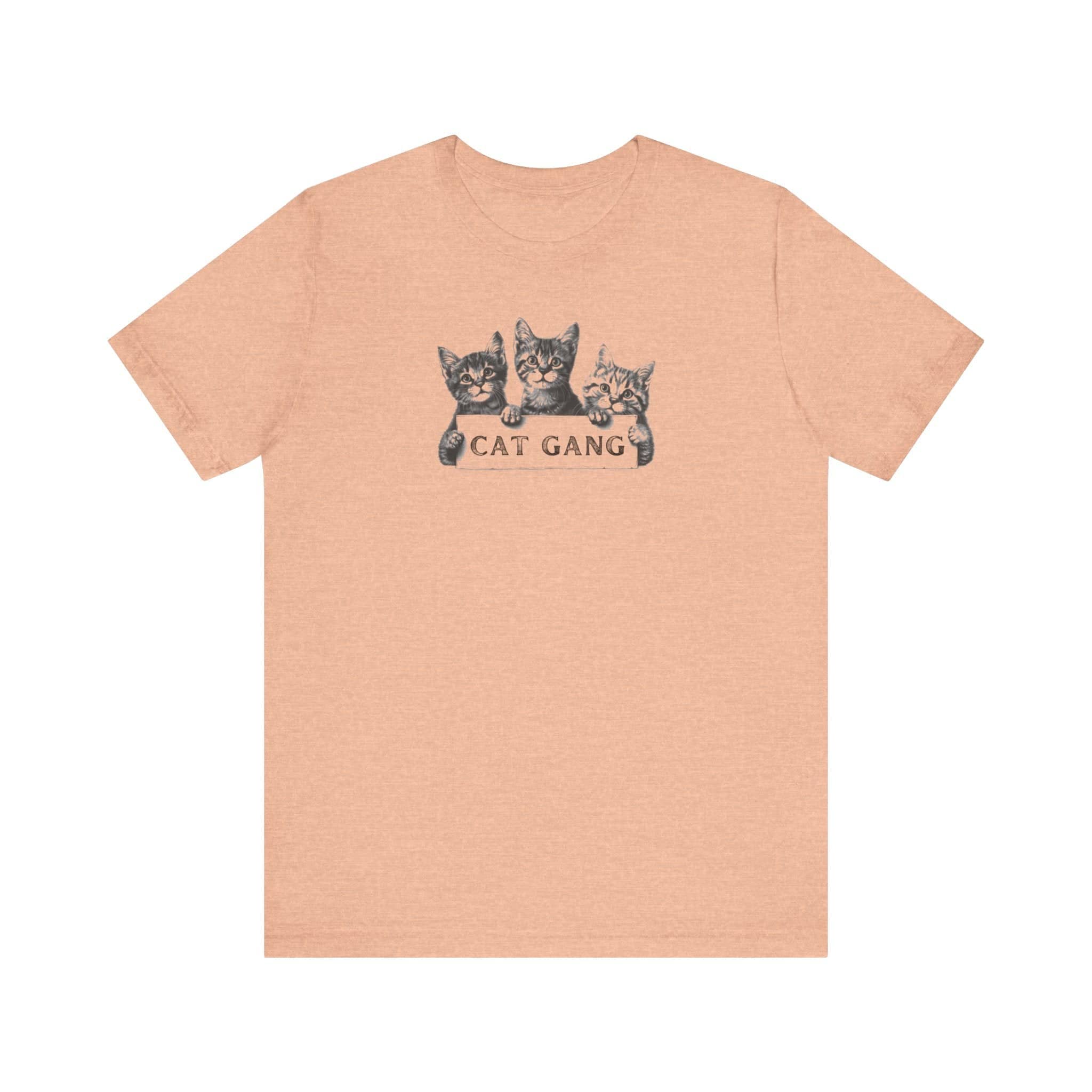 Cat Gang Shirt Funny Cat Lover Kitten Unisex Jersey Short Sleeve Tee