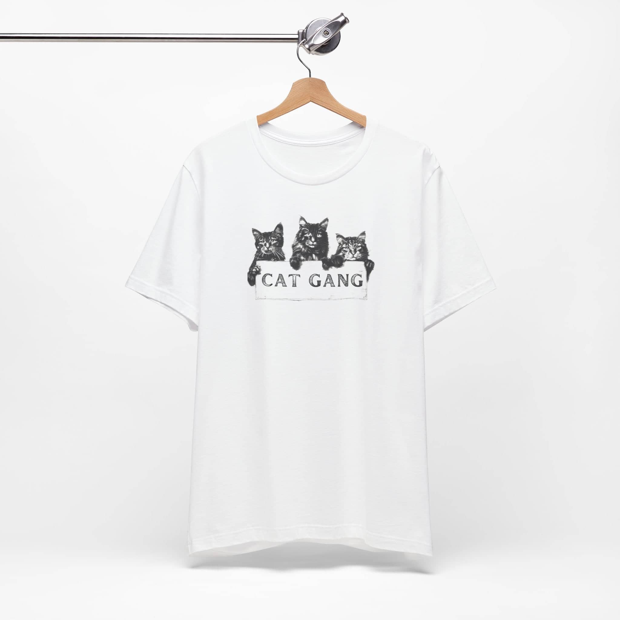 Cat Gang Shirt Funny Cat Lover Unisex Jersey Short Sleeve Tee