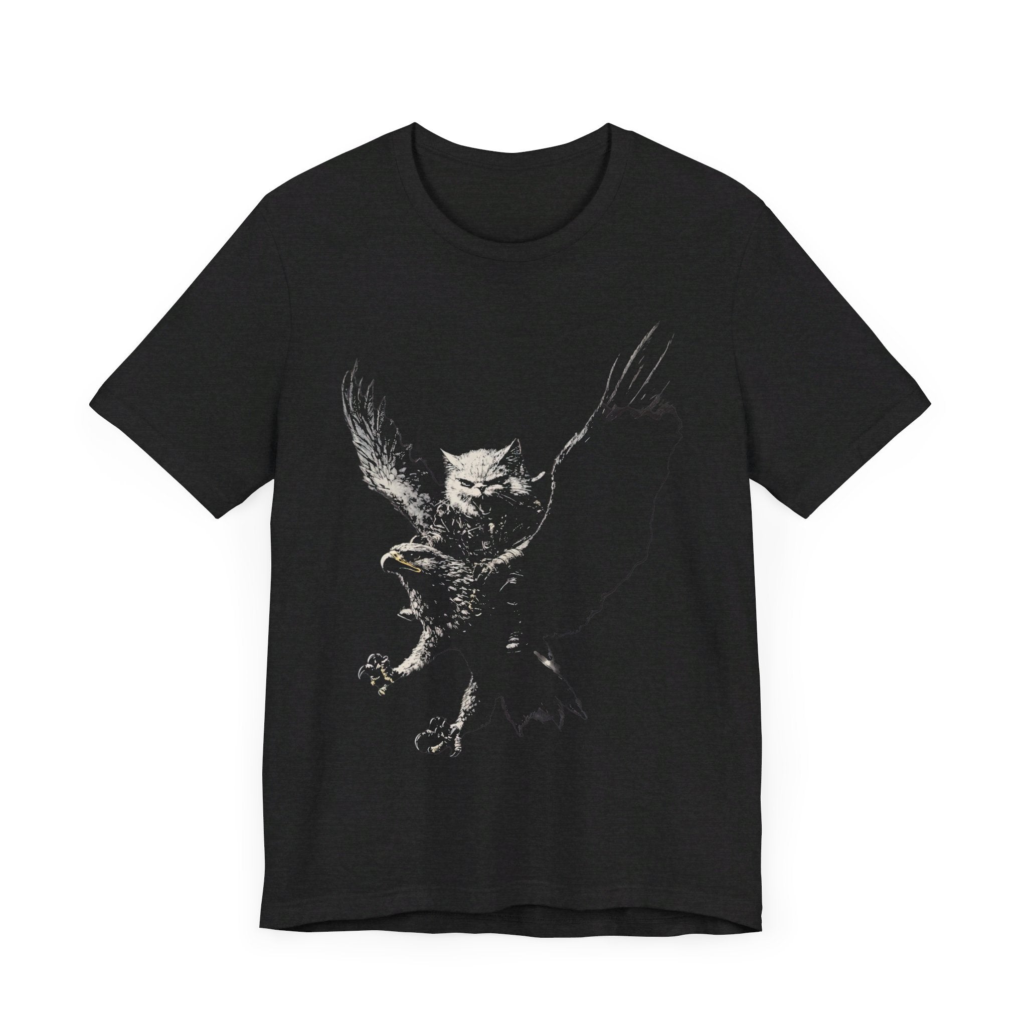 Epic Cat Eagle Graphic Tee – Bold Animal Battle Shirt