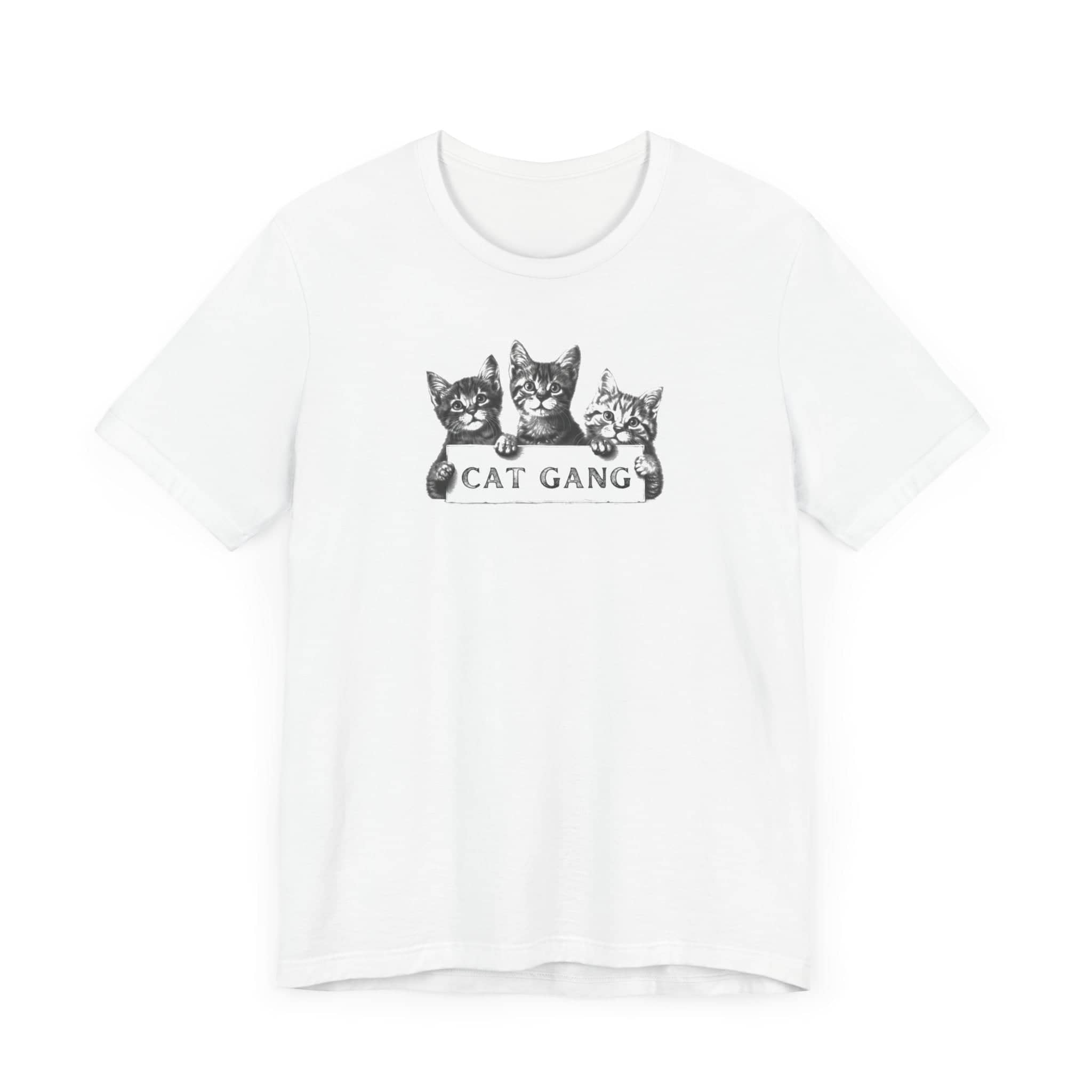 Cat Gang Shirt Funny Cat Lover Kitten Unisex Jersey Short Sleeve Tee
