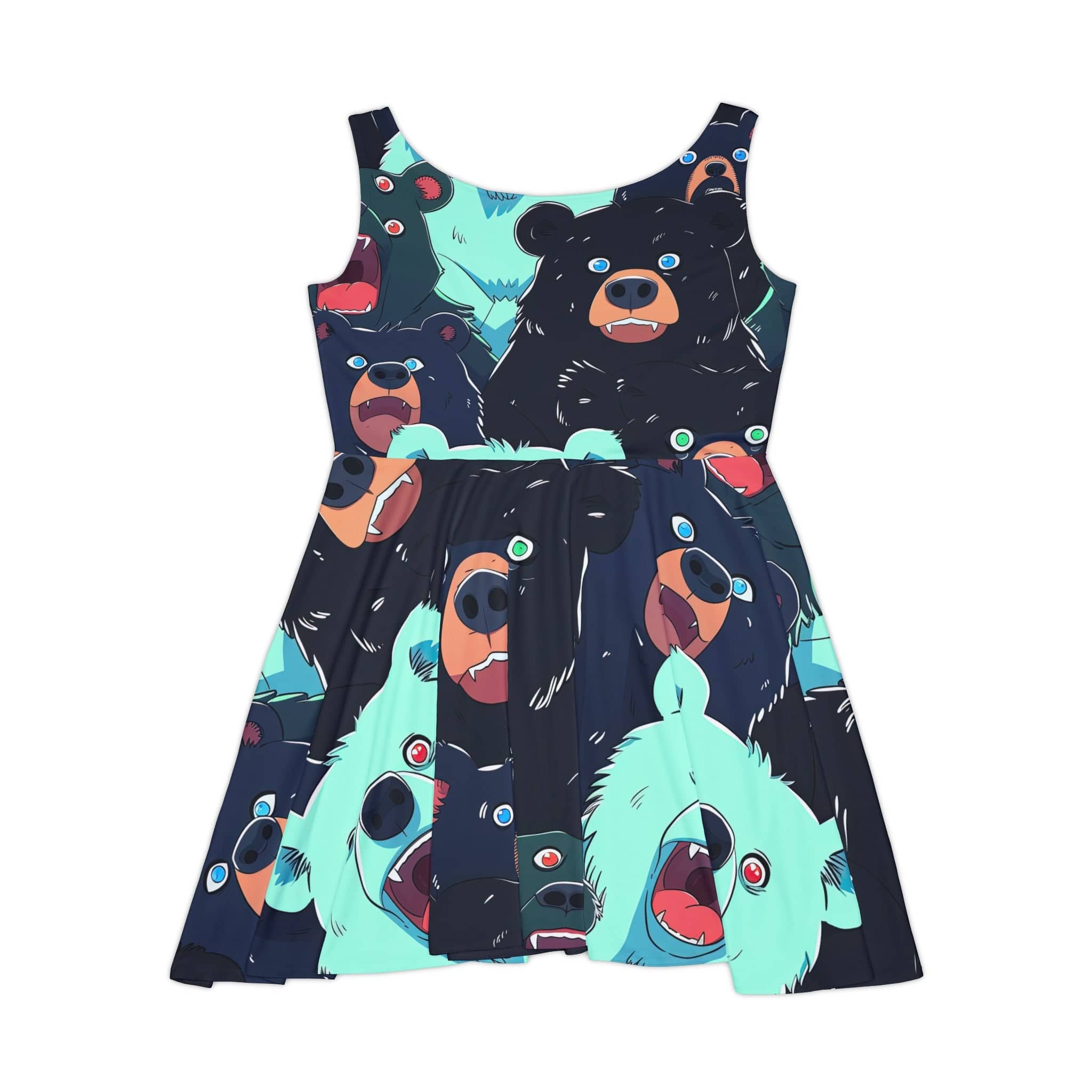 Whimsical Bears A-Line Women's Skater Dress (AOP)