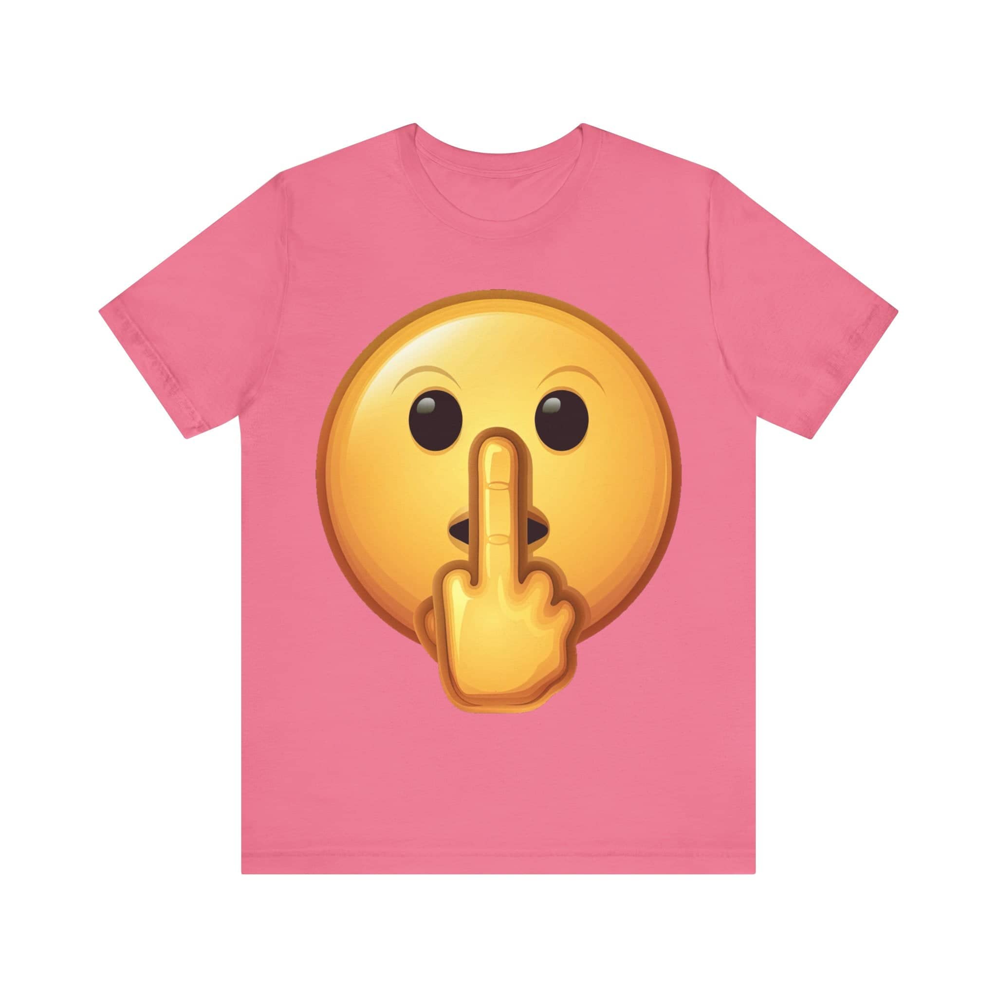 Middle Finger FU Shh Silent Protest Emoji Tee