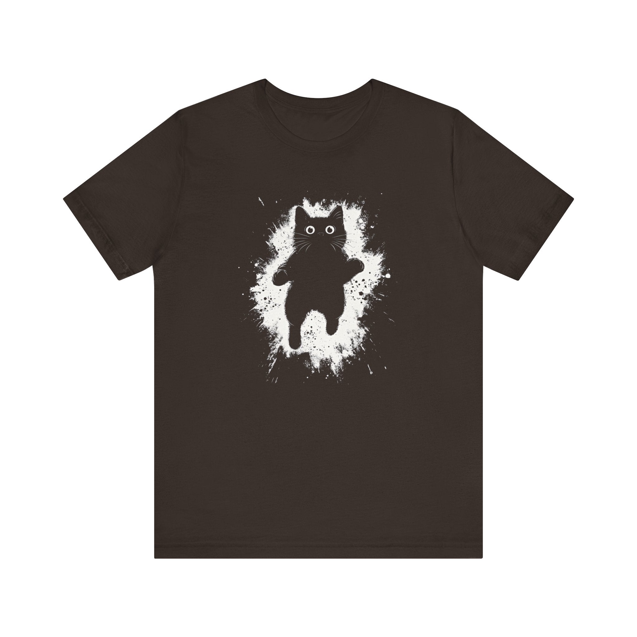 Floating Cat T-Shirt Minimalist and Quirky Design