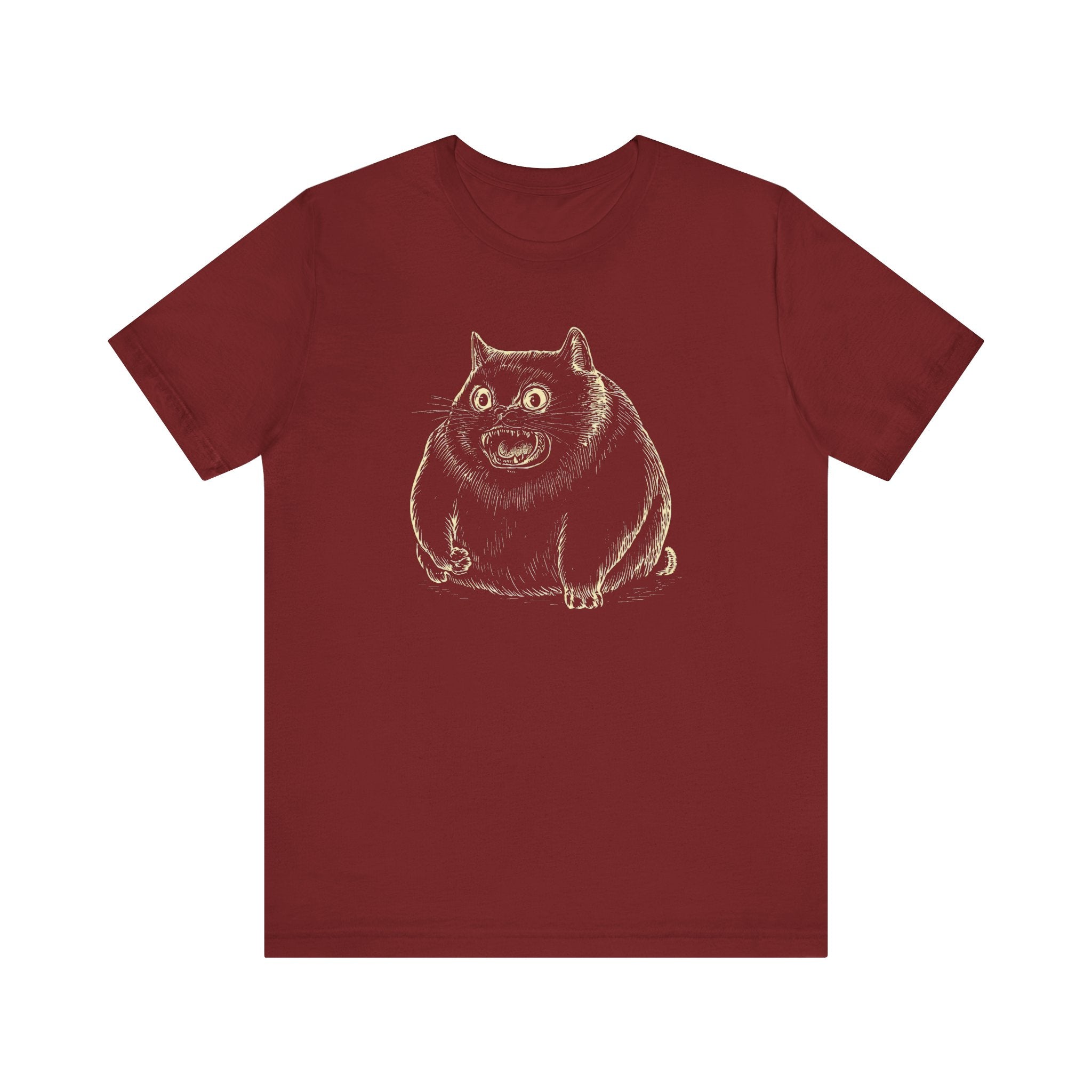 Furious Chonky Cat T-Shirt Funny and Quirky Design