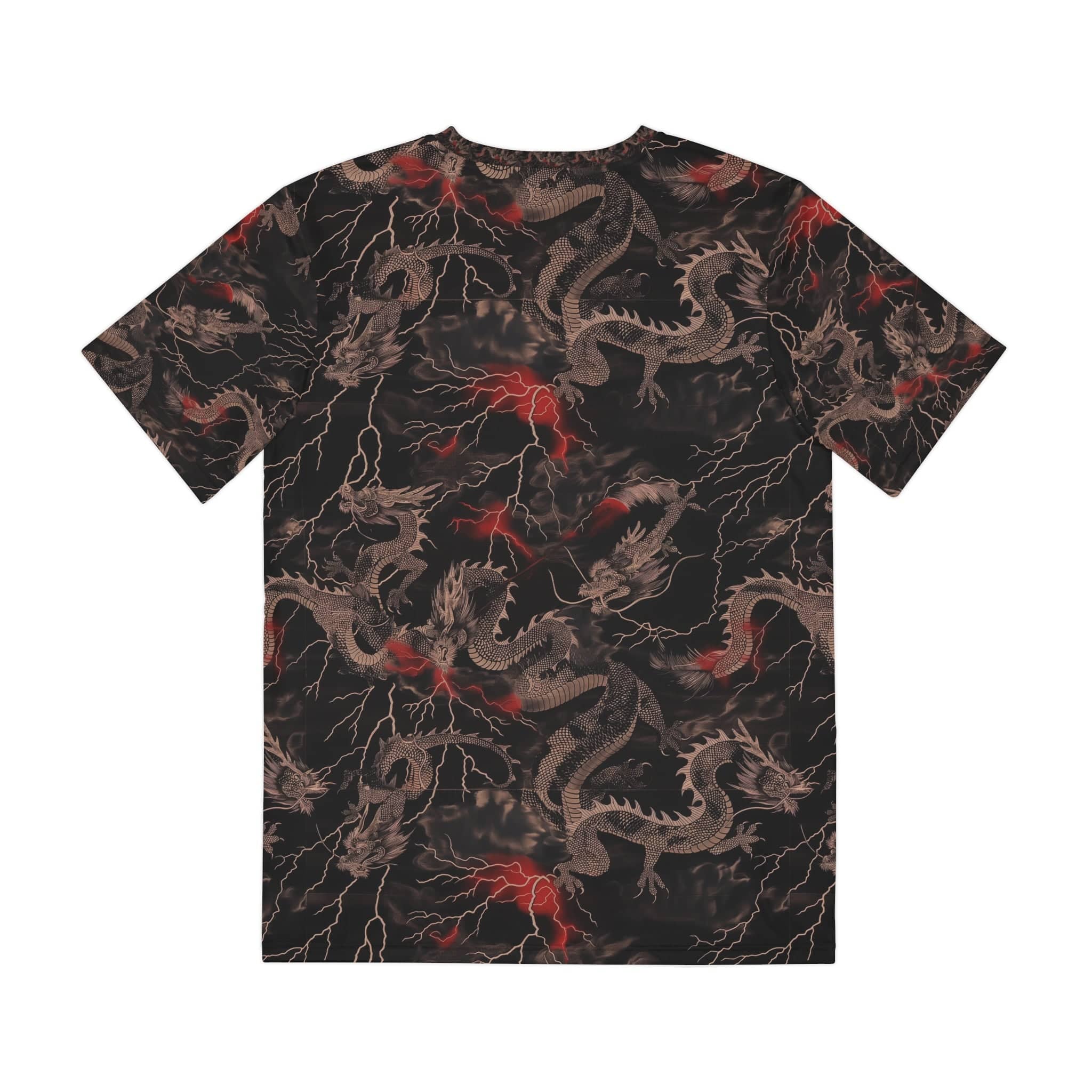 Electric Dragons Energy Men's Polyester Tee (AOP)