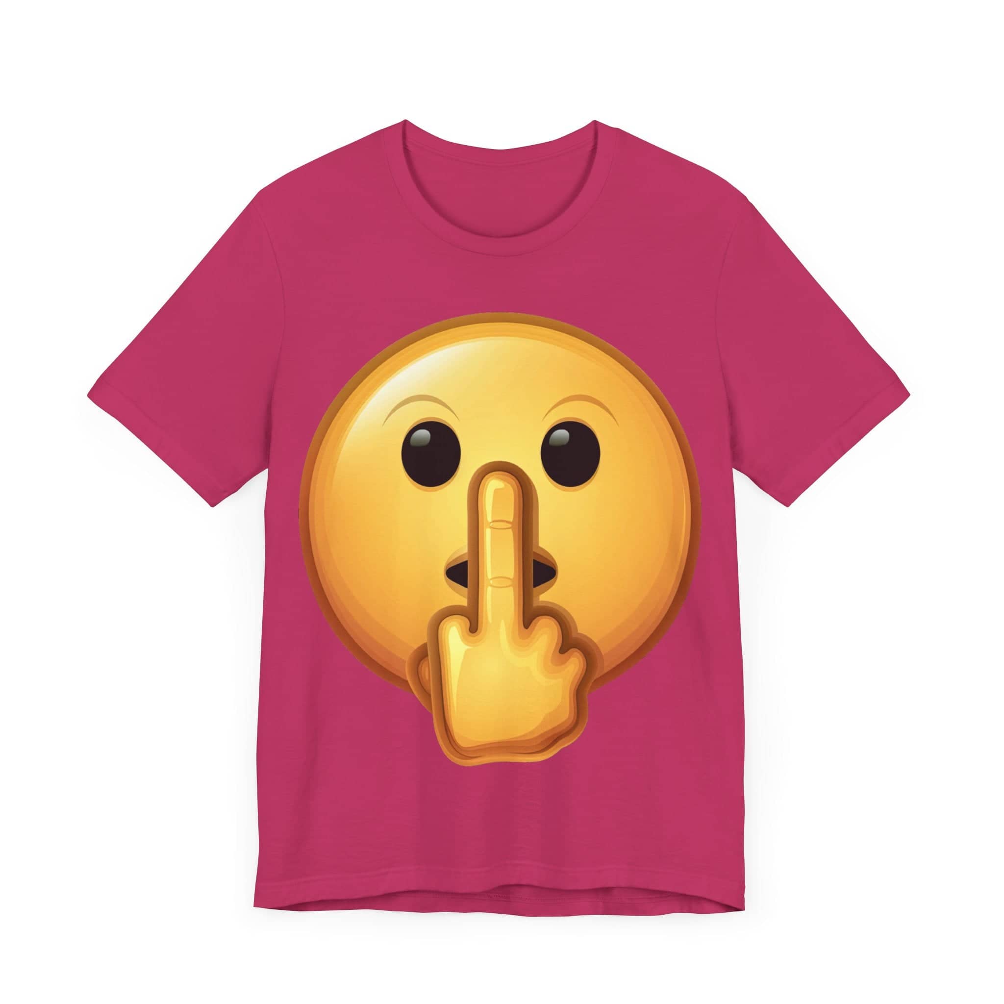 Middle Finger FU Shh Silent Protest Emoji Tee