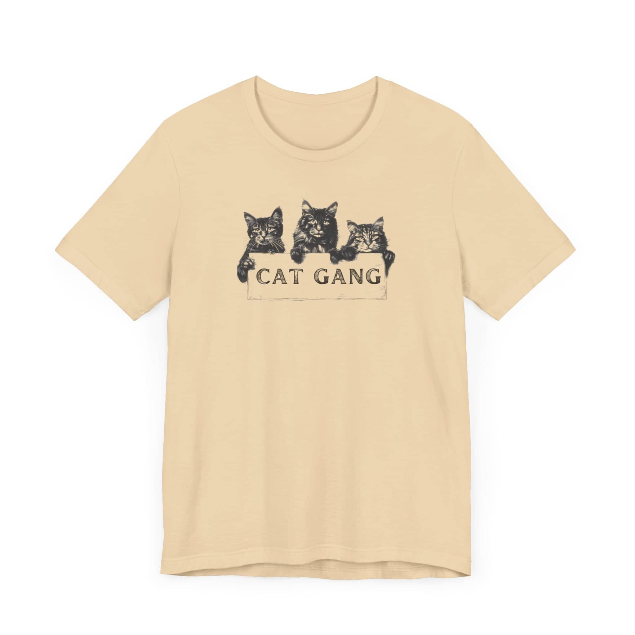 Cat Gang Shirt Funny Cat Lover Unisex Jersey Short Sleeve Tee