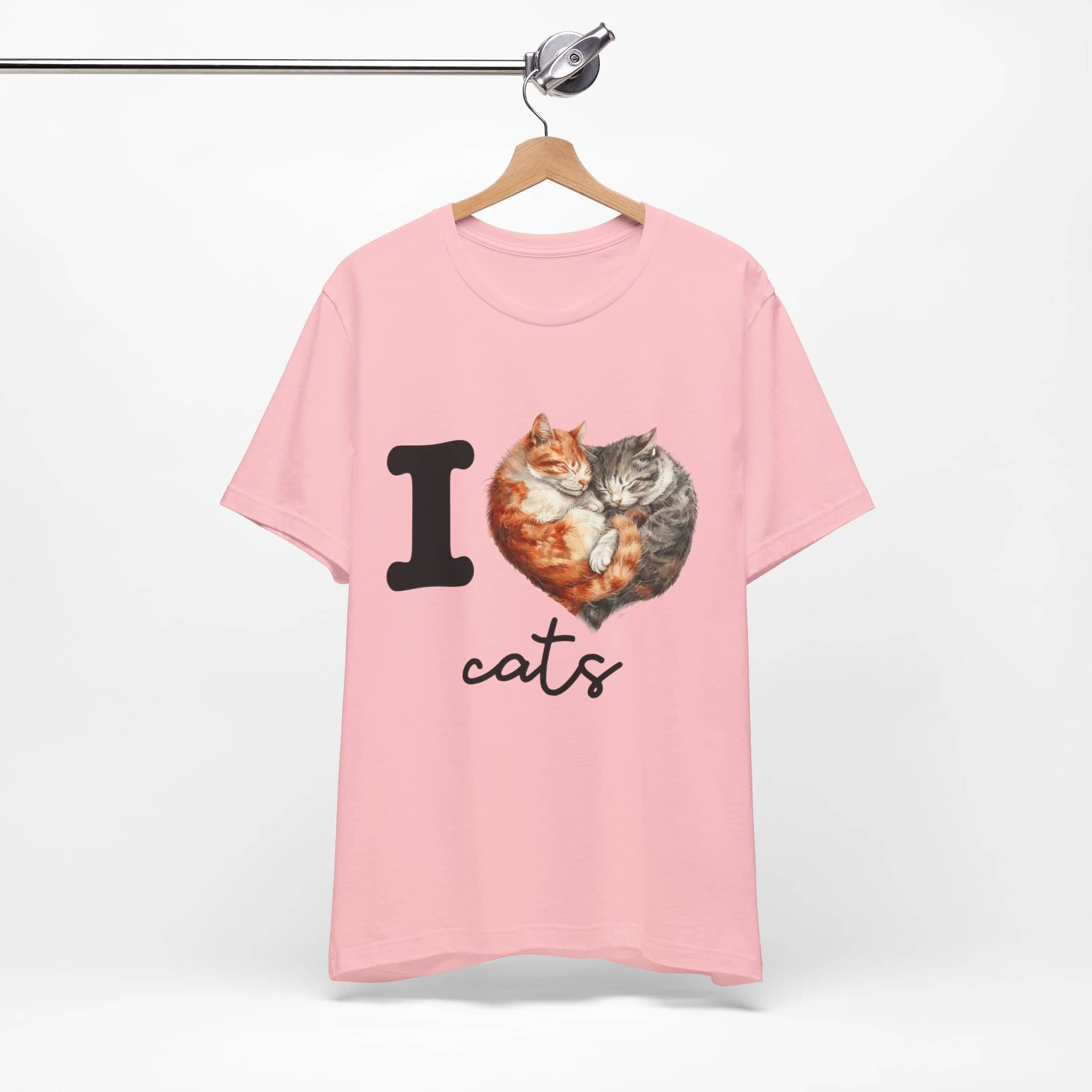 Feline Affection Tee - 'I Heart Cats' Cuddle Short Sleeve Tee