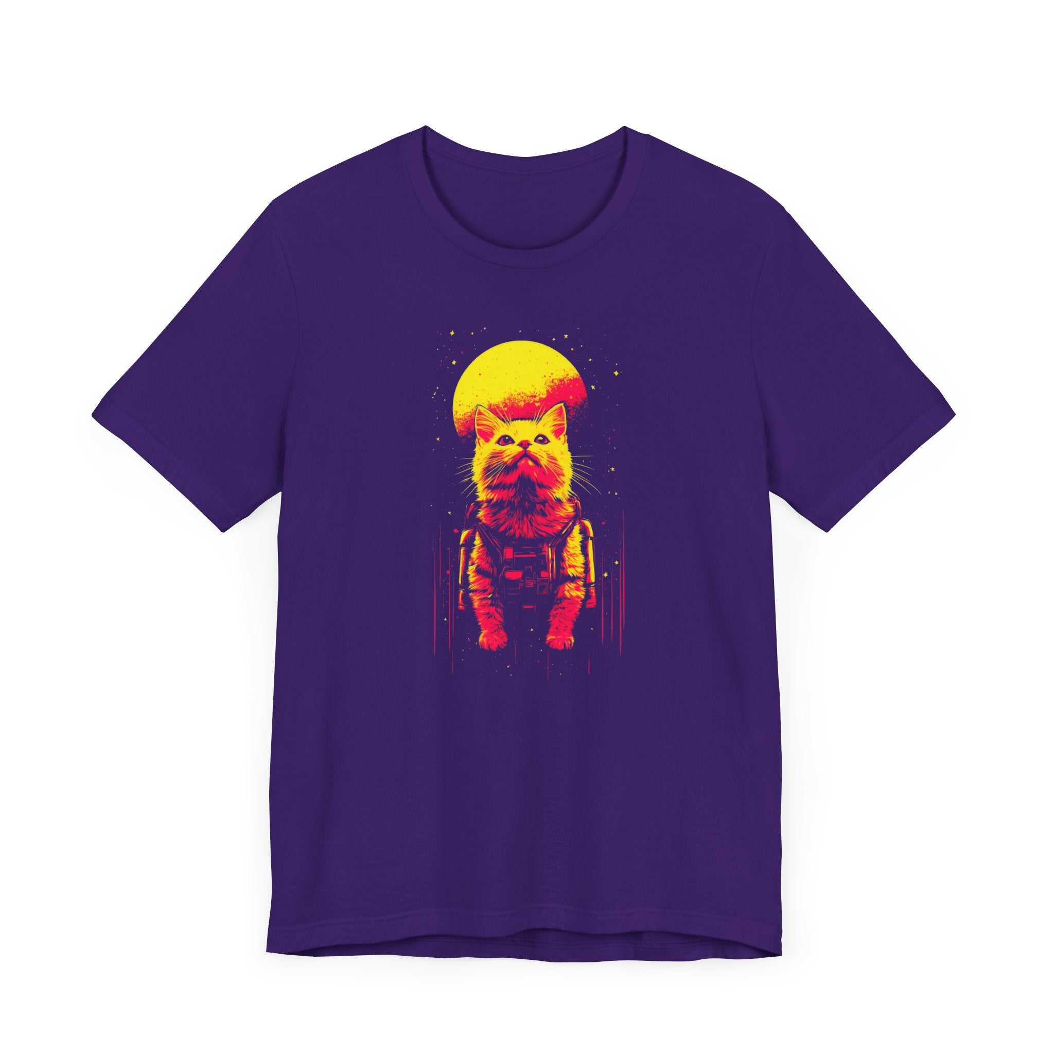 Neon Moon Astronaut Cat T-Shirt