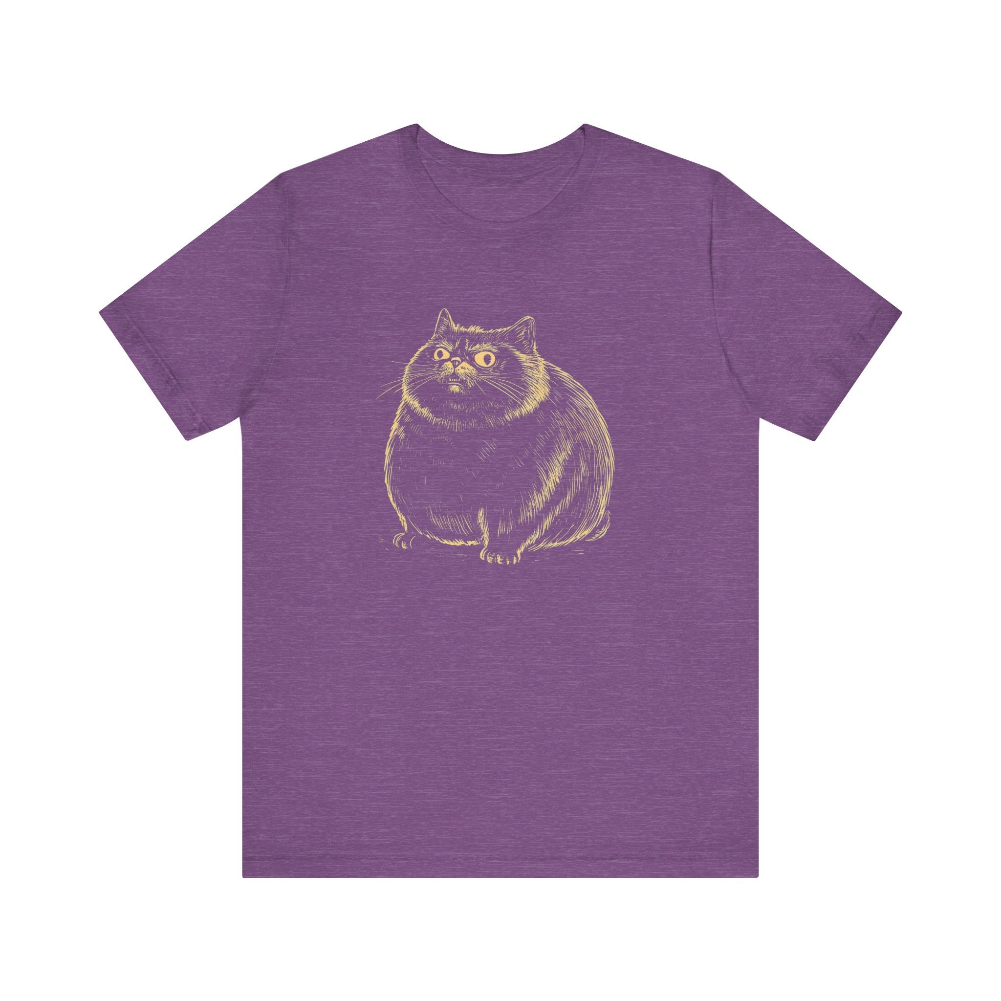 Cute Chubby Cat Illustration T-Shirt – Adorable Kitty Lover Tee