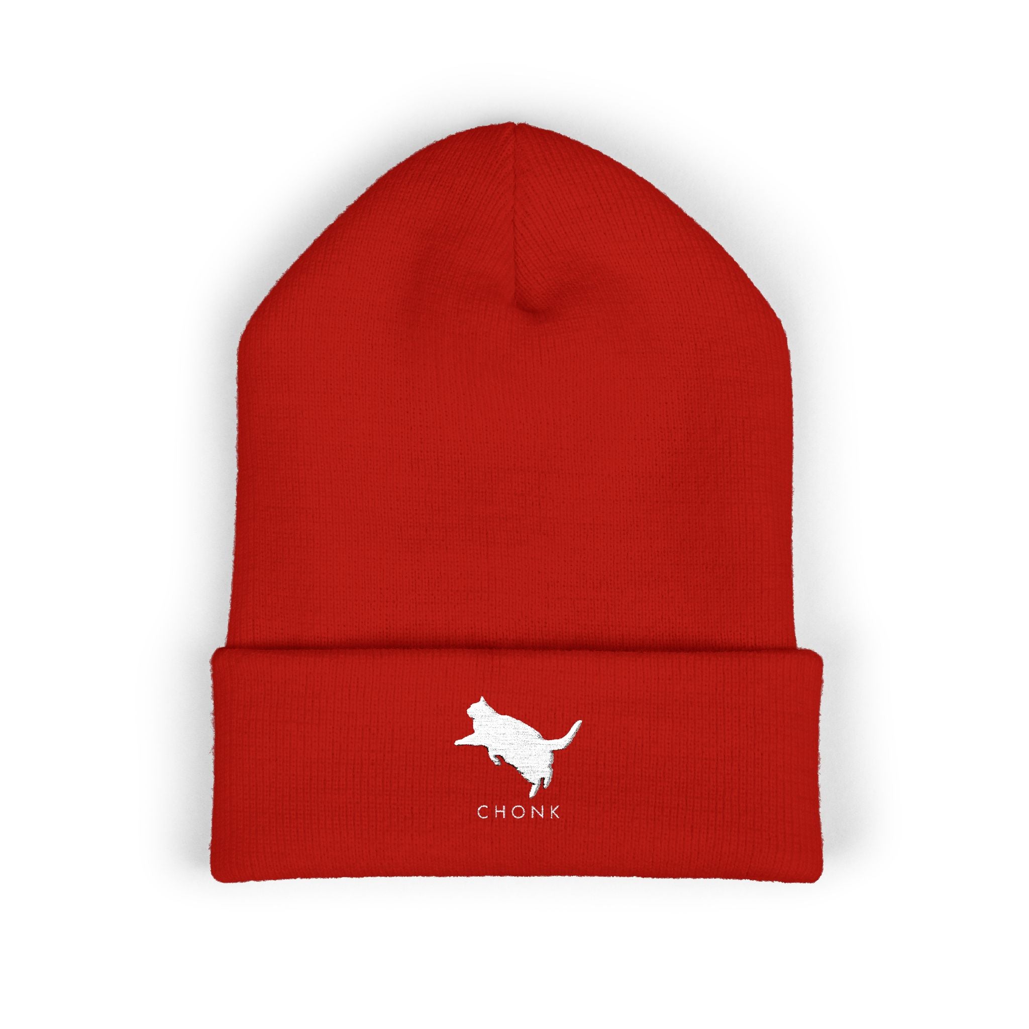 CHONK Cat Beanie Funny Embroidered Hat for Cat Lovers
