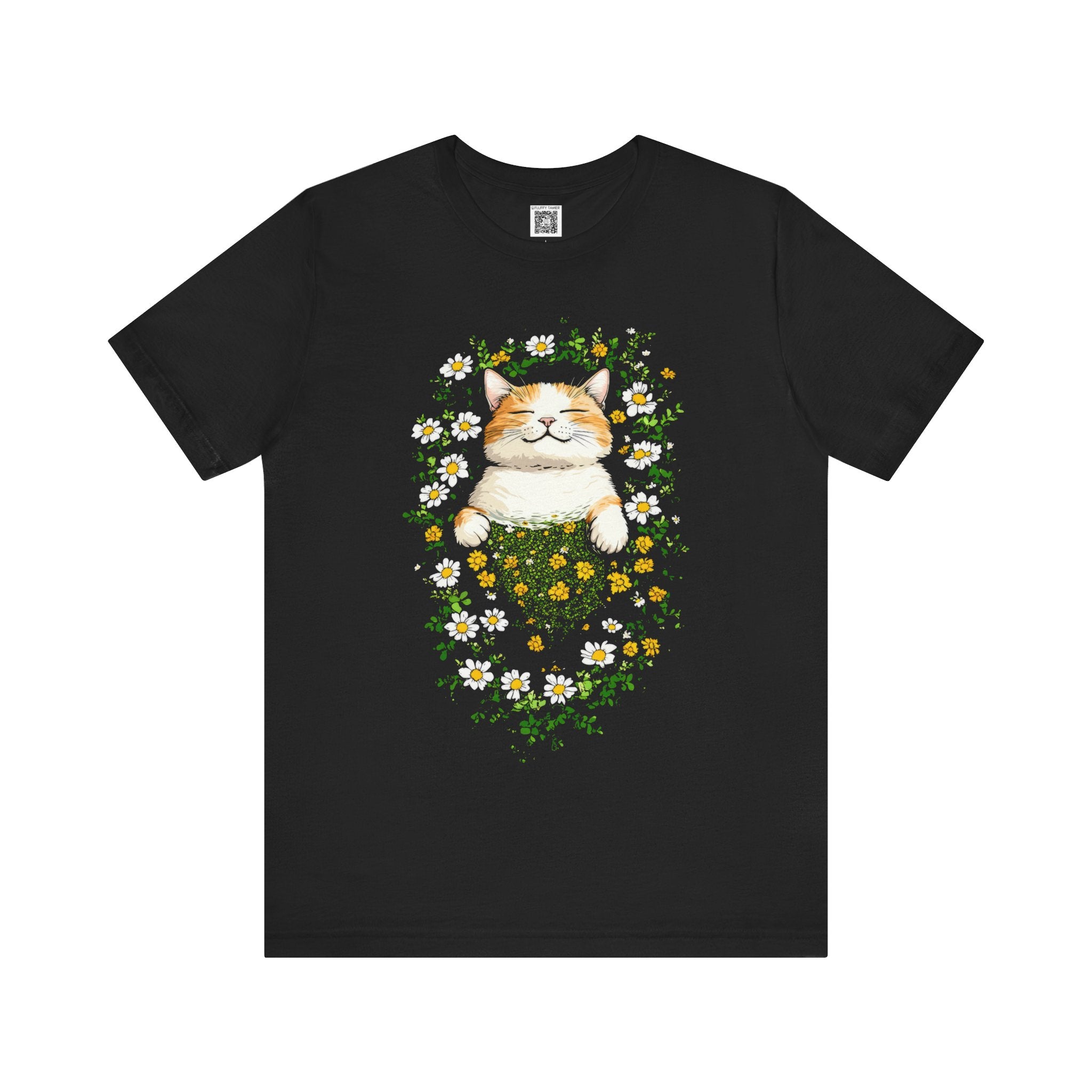 Sleeping Cat Floral T-Shirt