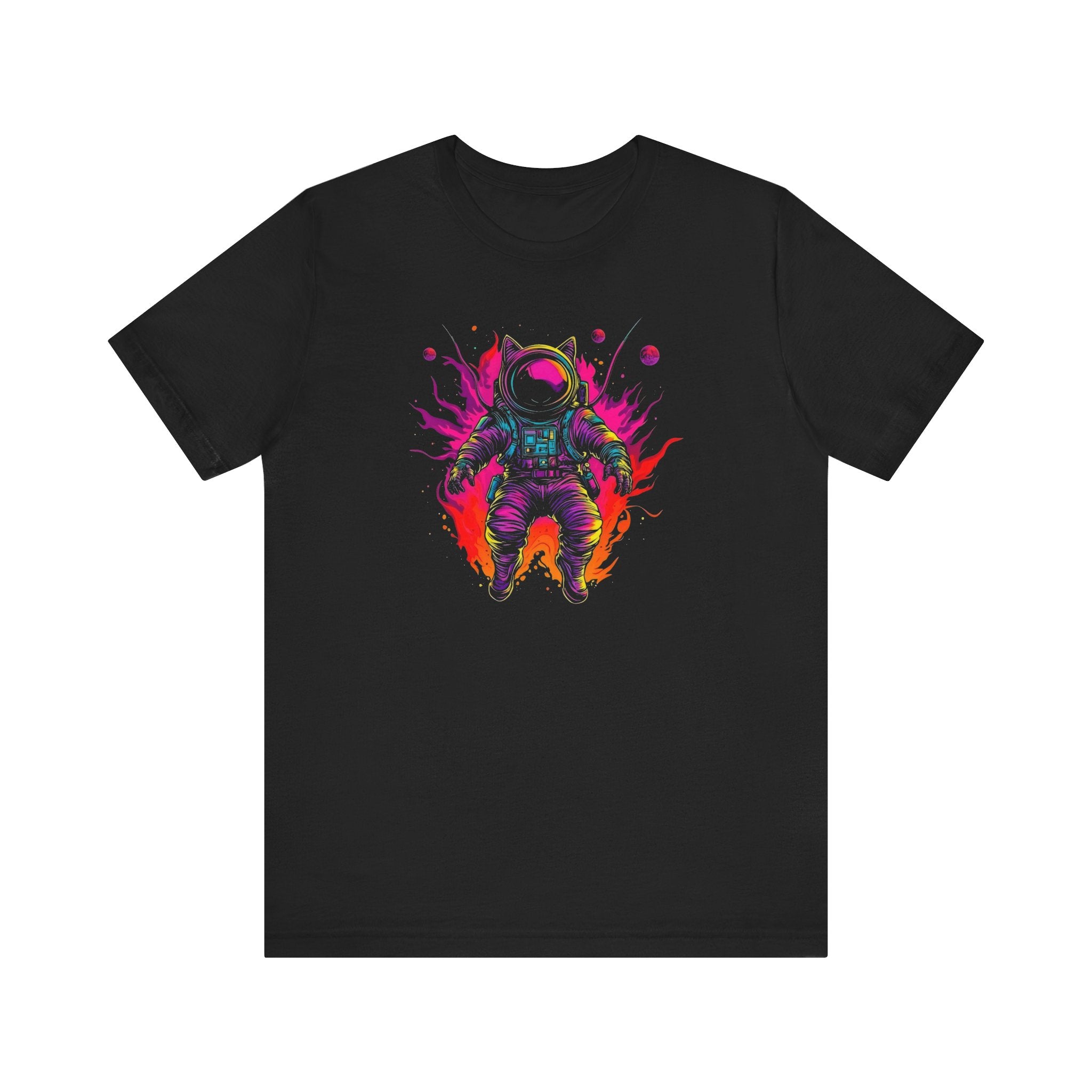 Neon Astronaut Cat T-Shirt