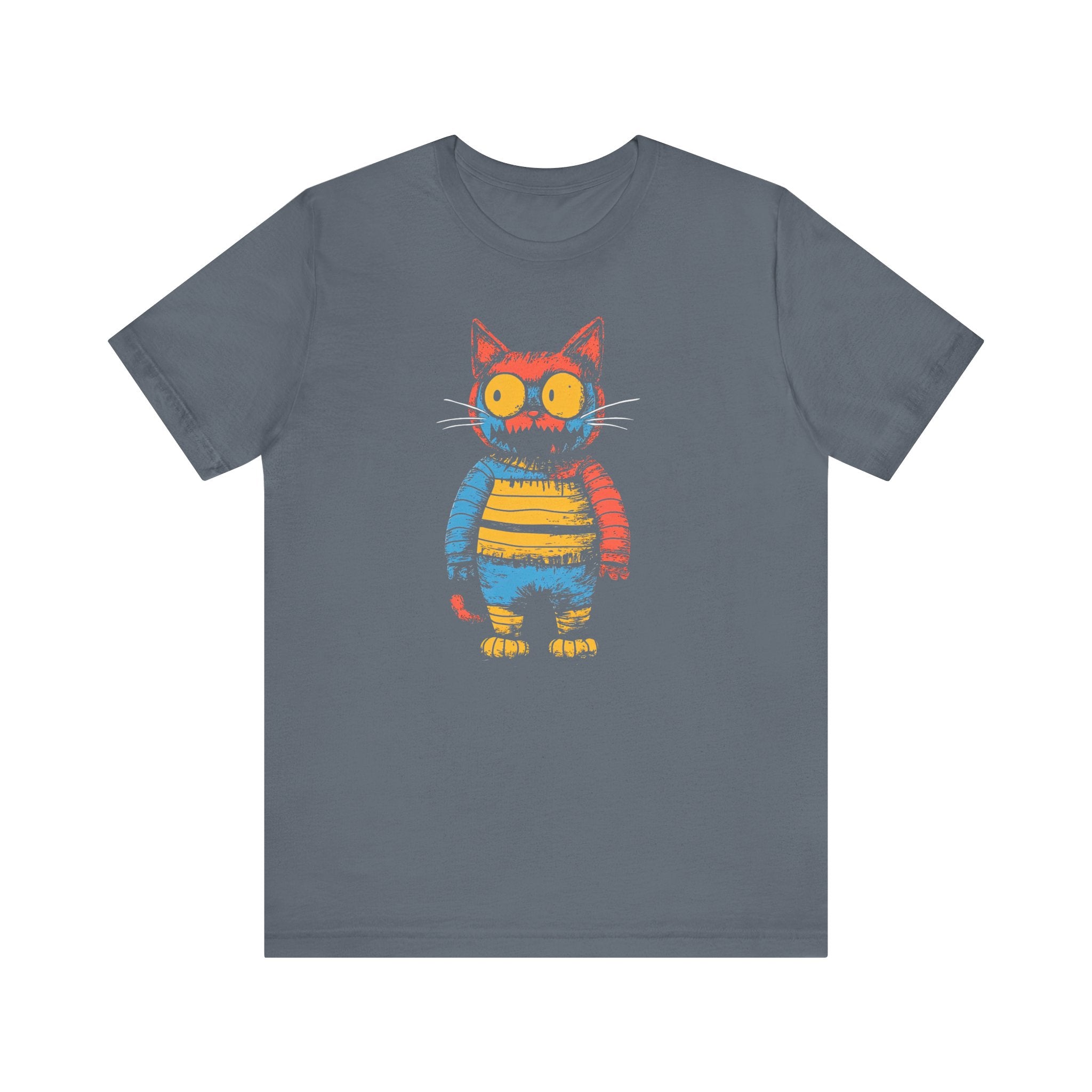 Colorful Striped Cat T-Shirt