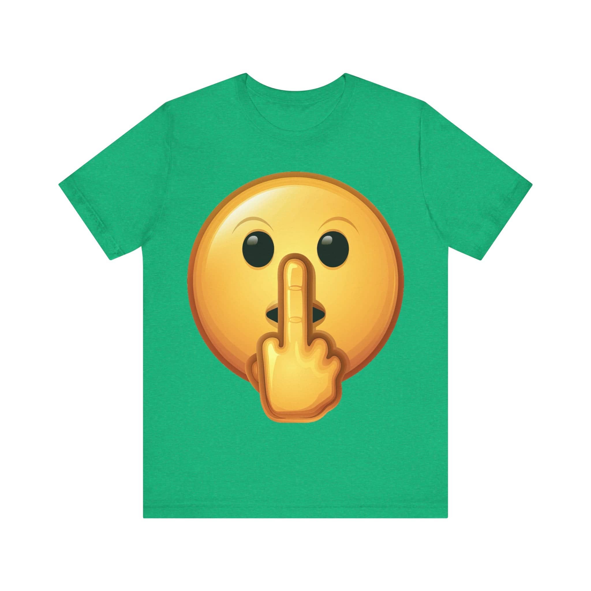 Middle Finger FU Shh Silent Protest Emoji Tee