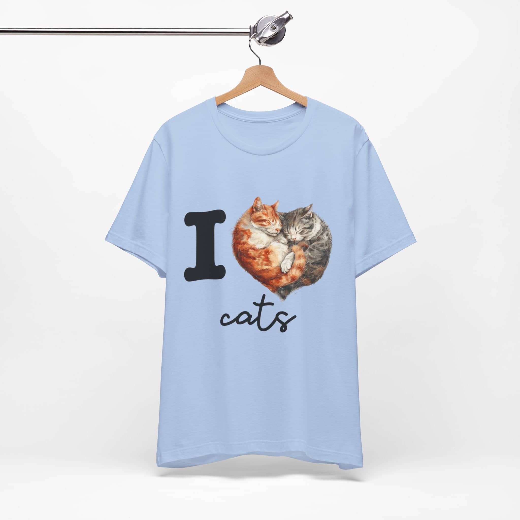 Feline Affection Tee - 'I Heart Cats' Cuddle Short Sleeve Tee