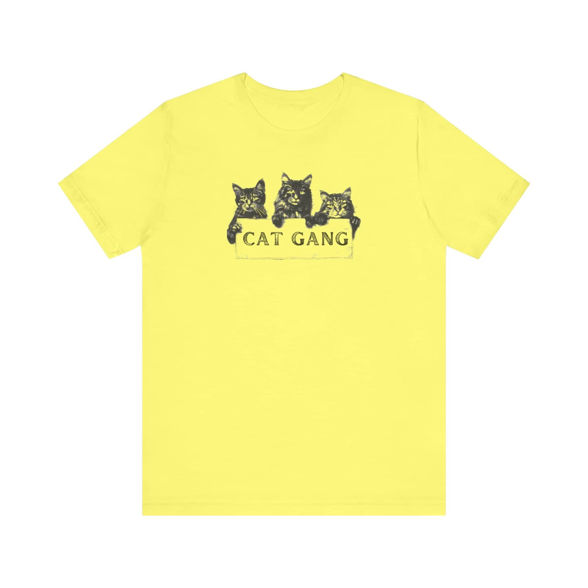 Cat Gang Shirt Funny Cat Lover Unisex Jersey Short Sleeve Tee