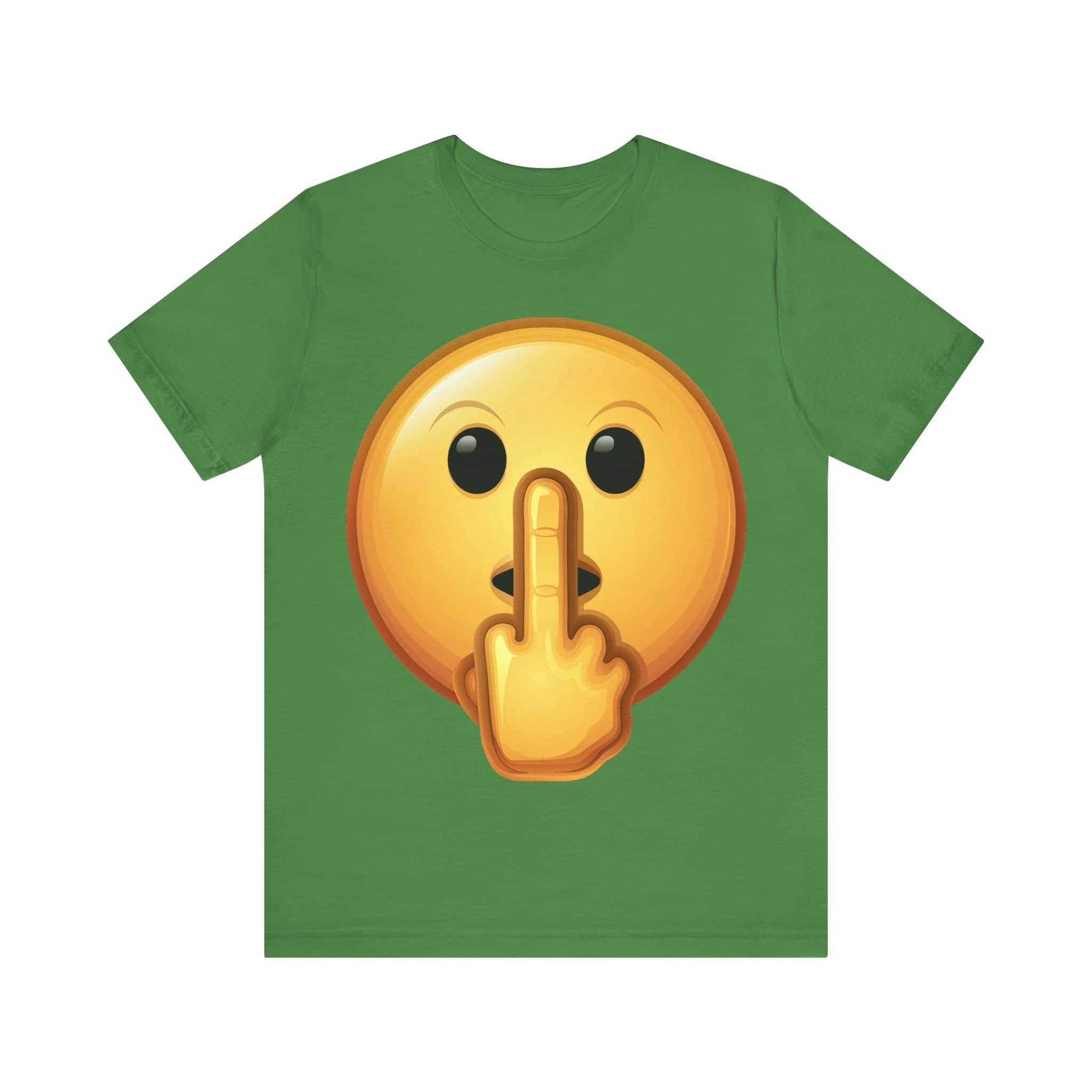 Middle Finger FU Shh Silent Protest Emoji Tee