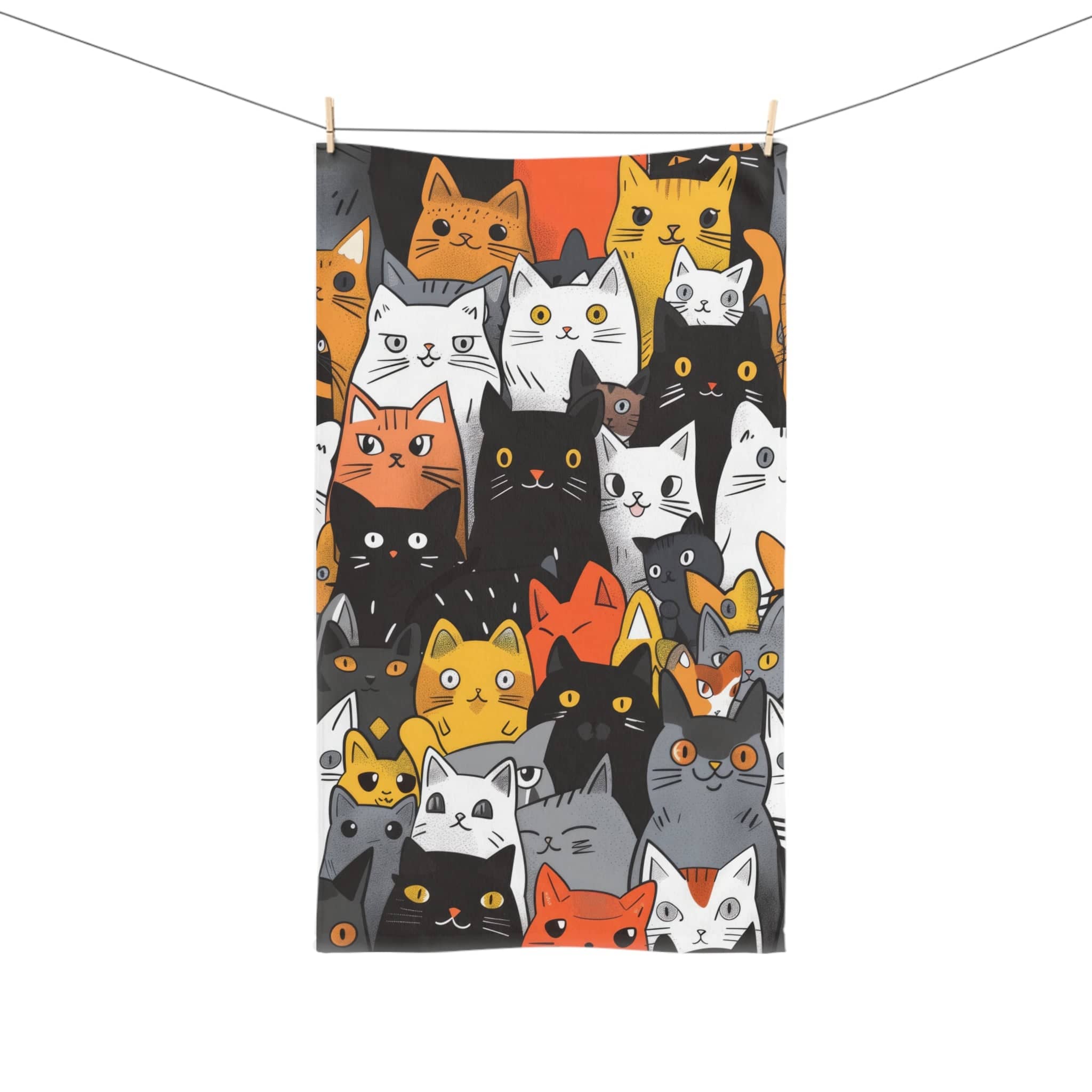 Assorted Cats Hand Towel
