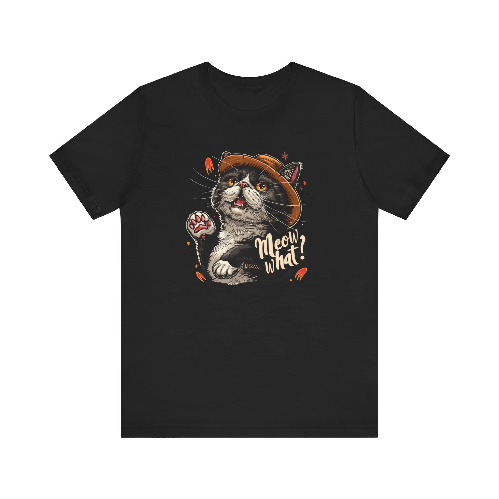 Meow What Cat T-Shirt Funny Cat Lover Tee