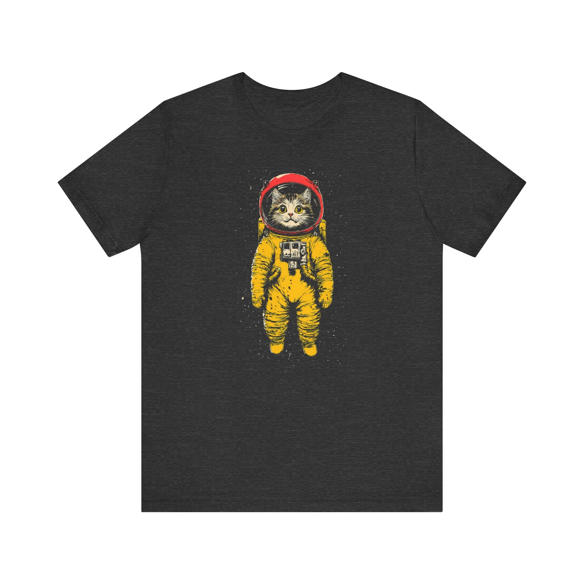 Yellow Space Suit Cat Astronaut Graphic Tee