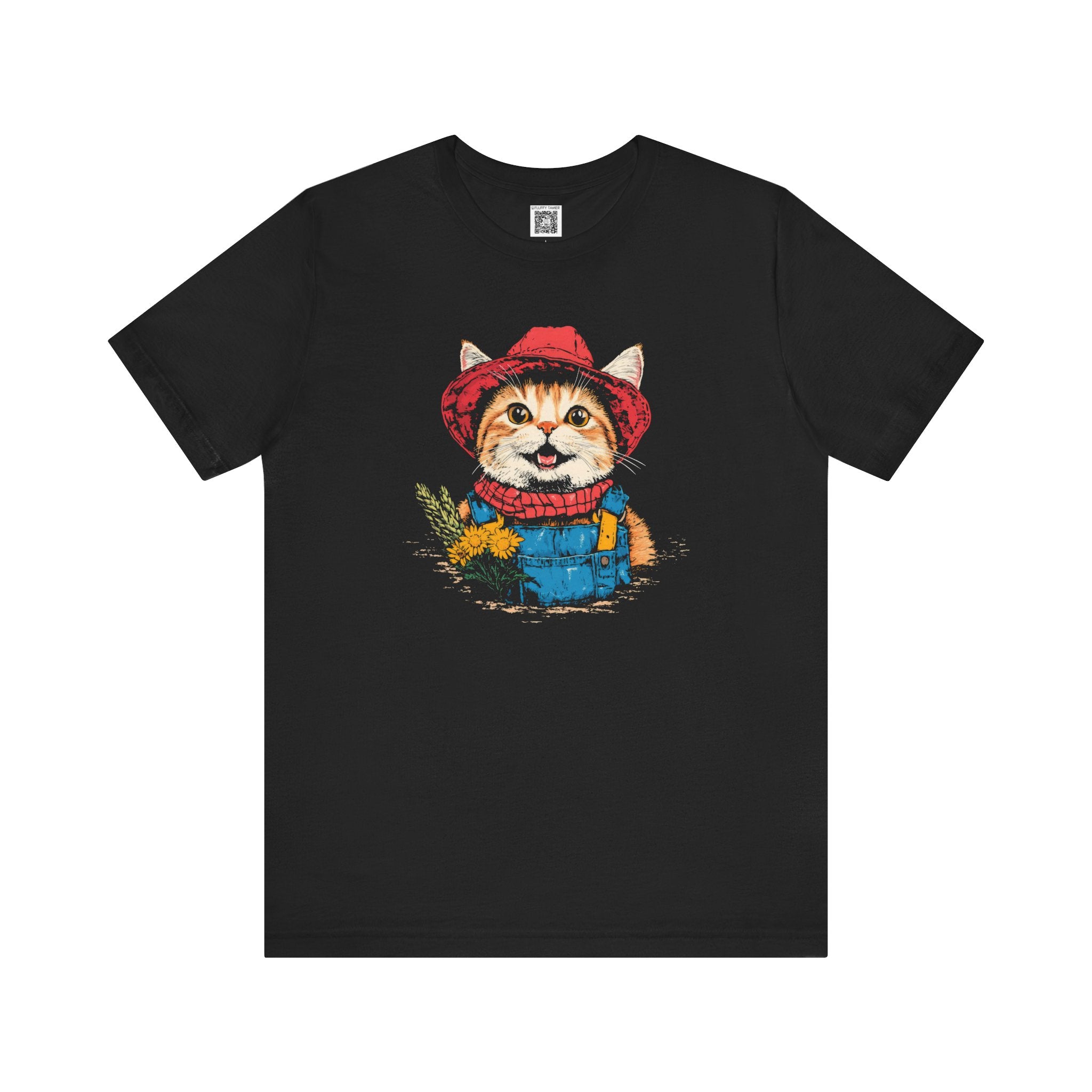 Whimsical Cat Farmer T-Shirt