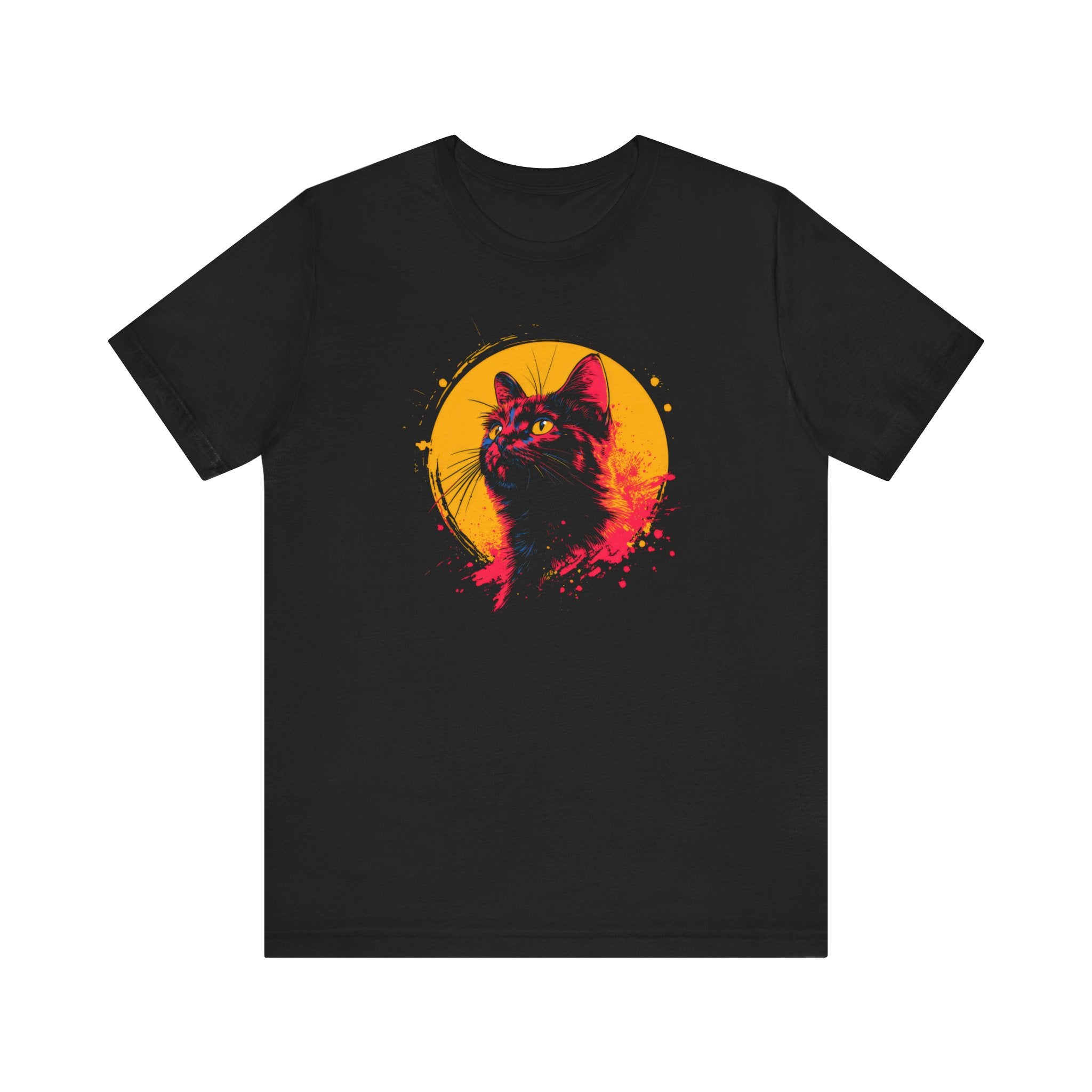 Artistic Cat Graphic Tee