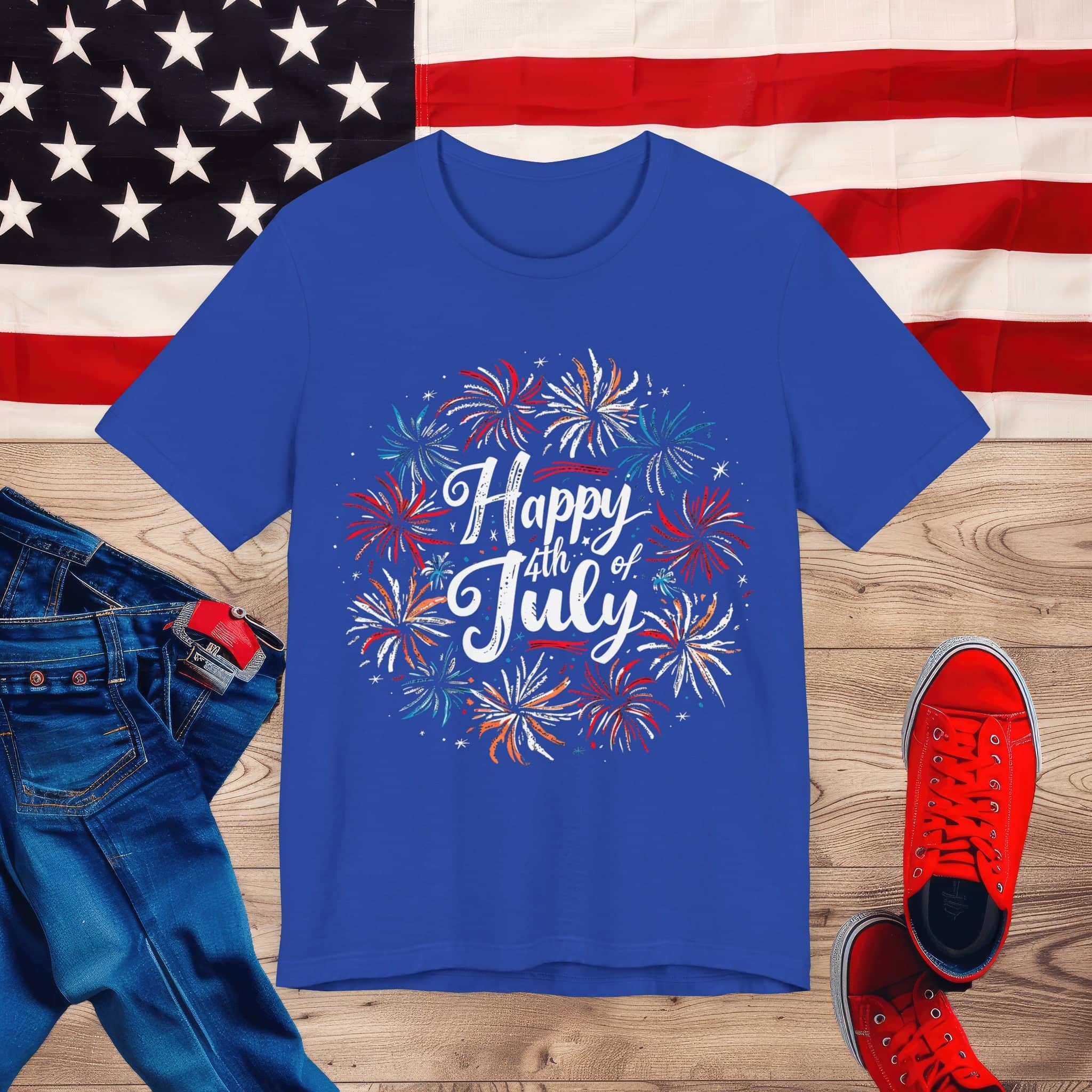 Happy 4th of July Fireworks Tee