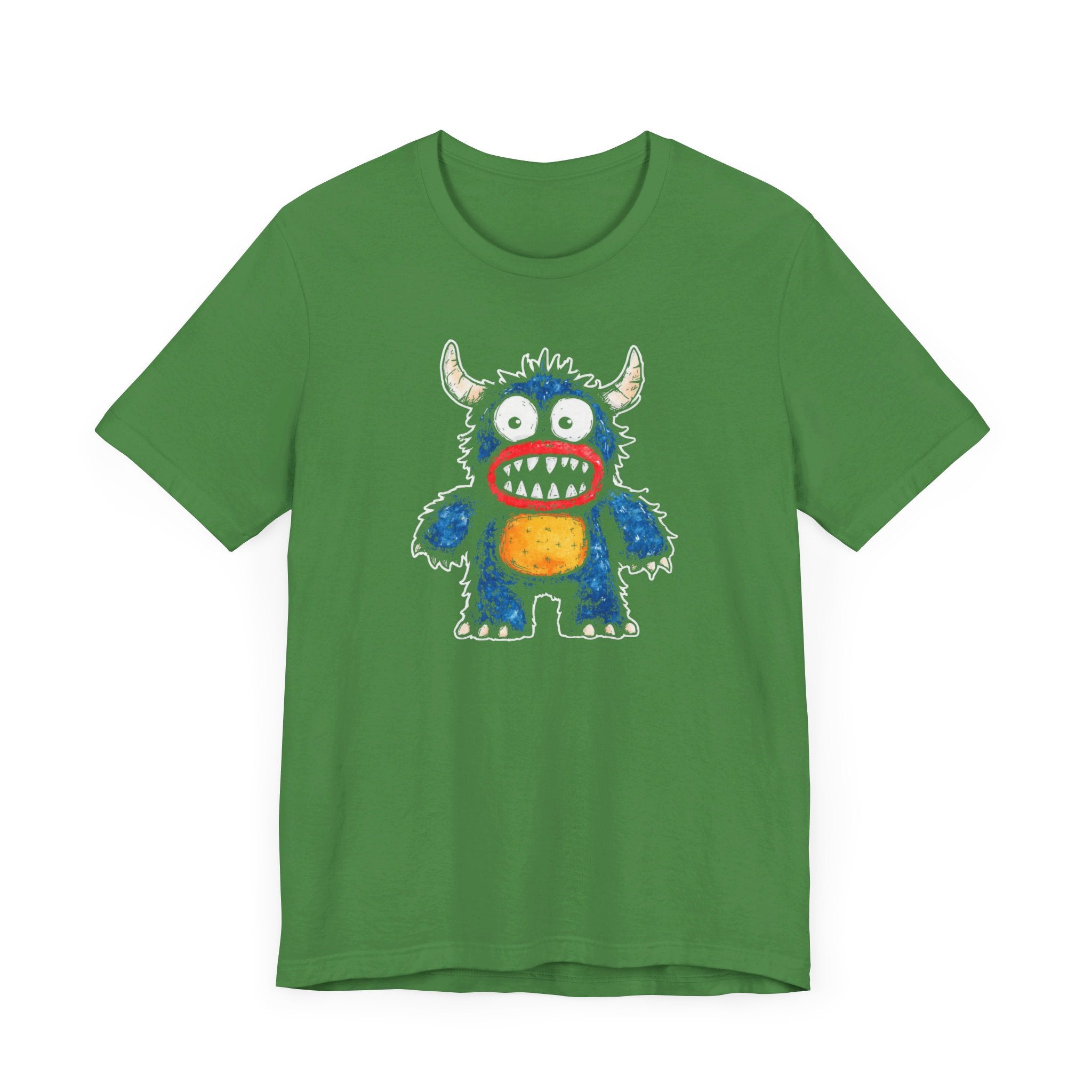 Cute Monster Cartoon Graphic Tee – Black