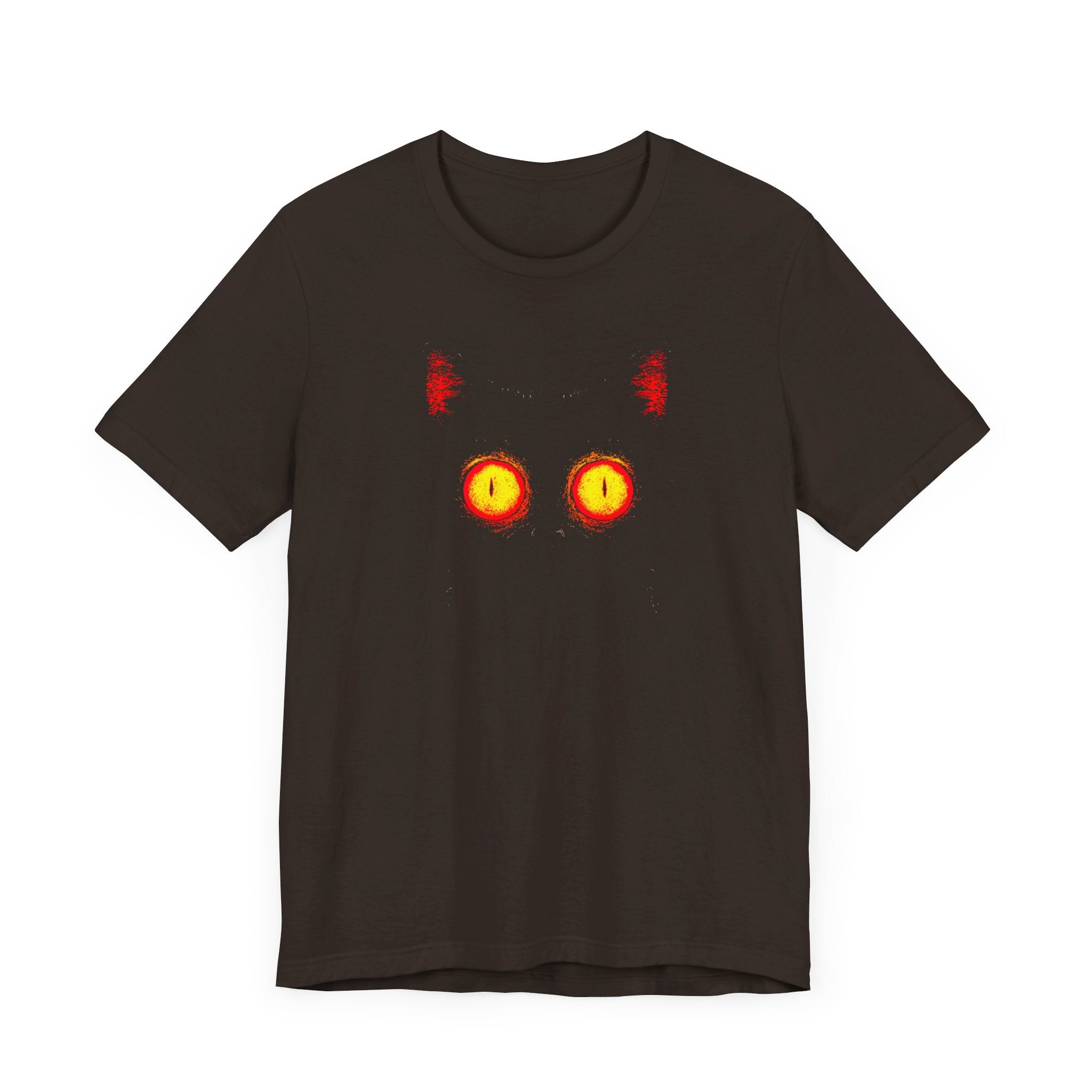 Glowing Cat Eyes T-Shirt – Mysterious Black Cat Tee