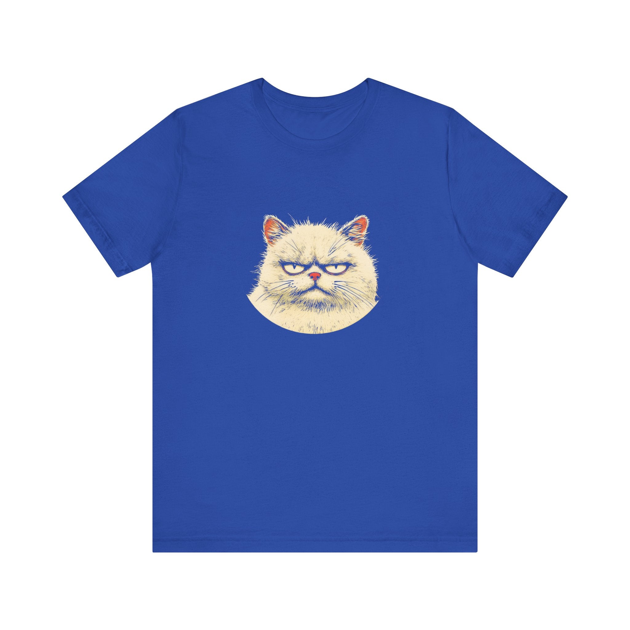 Grumpy Persian Cat Graphic Tee – Vintage Style Cat Lover Shirt