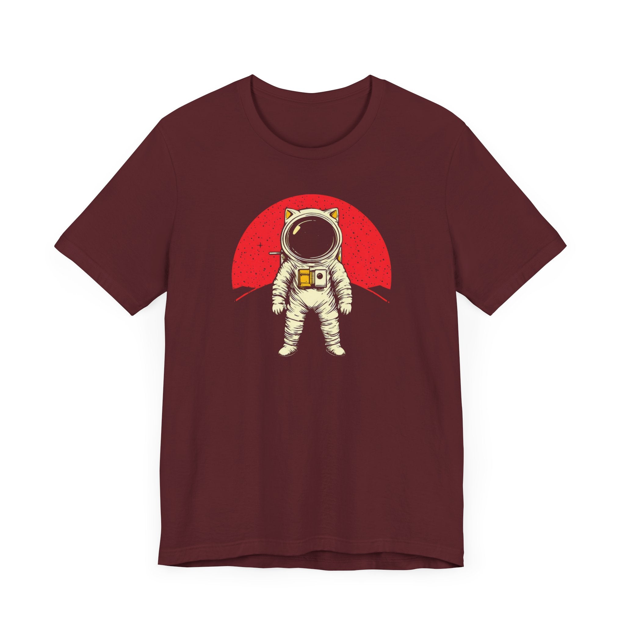 Astronaut Cat with Red Planet Graphic Tee
