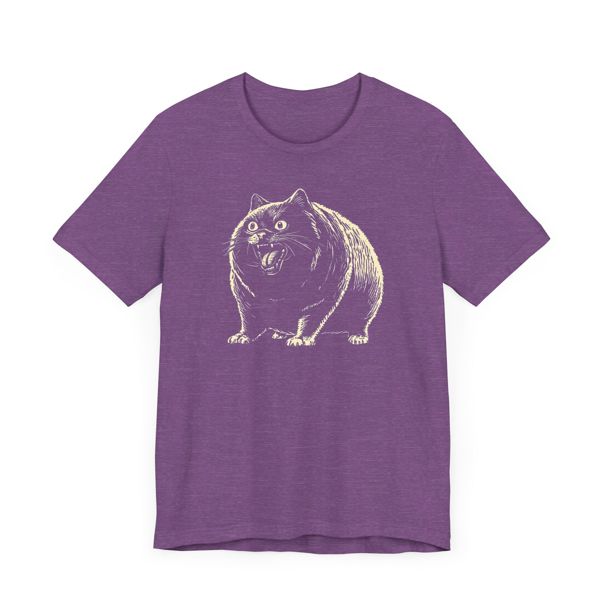 Surprised Black Cat Graphic T-Shirt