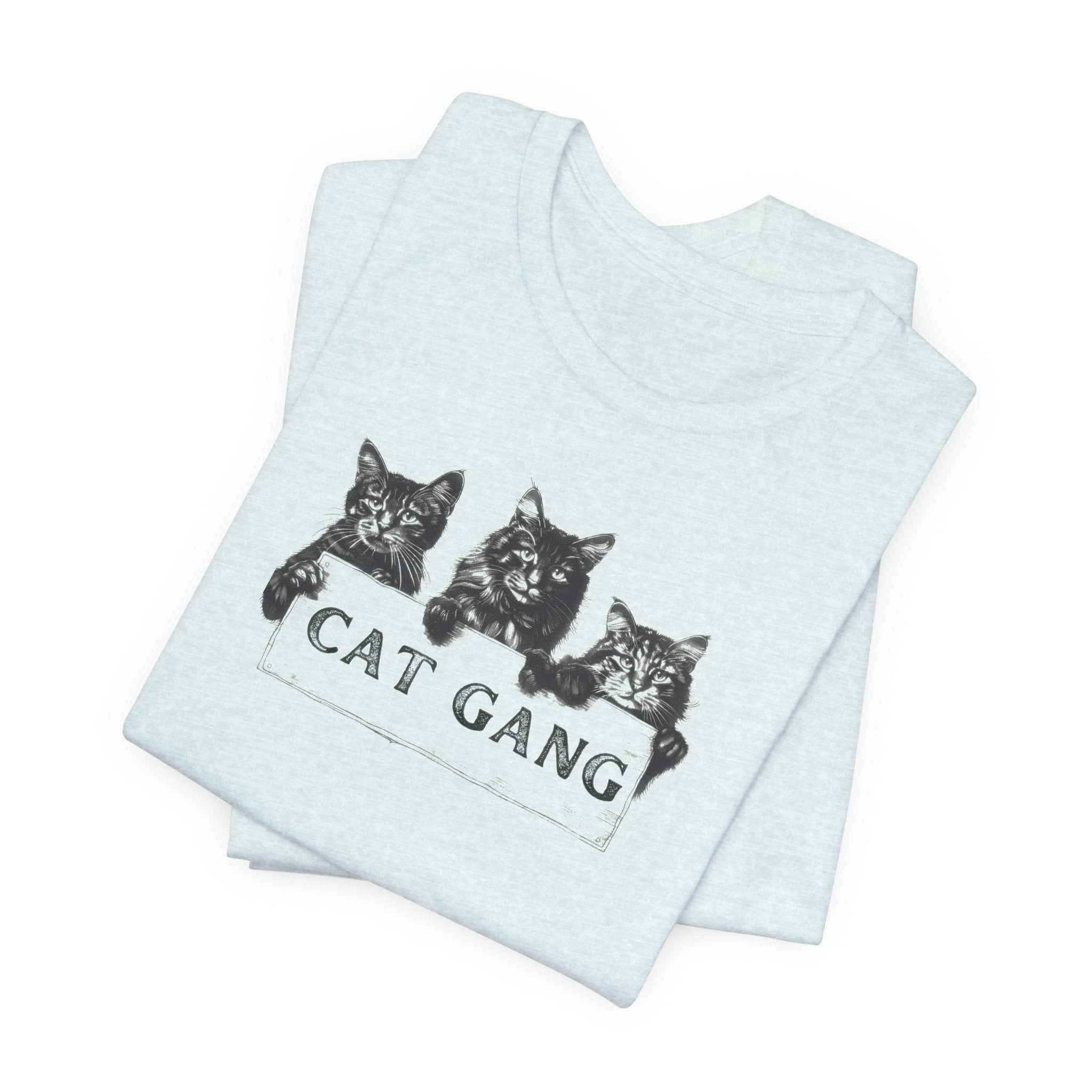 Cat Gang Shirt Funny Cat Lover Unisex Jersey Short Sleeve Tee