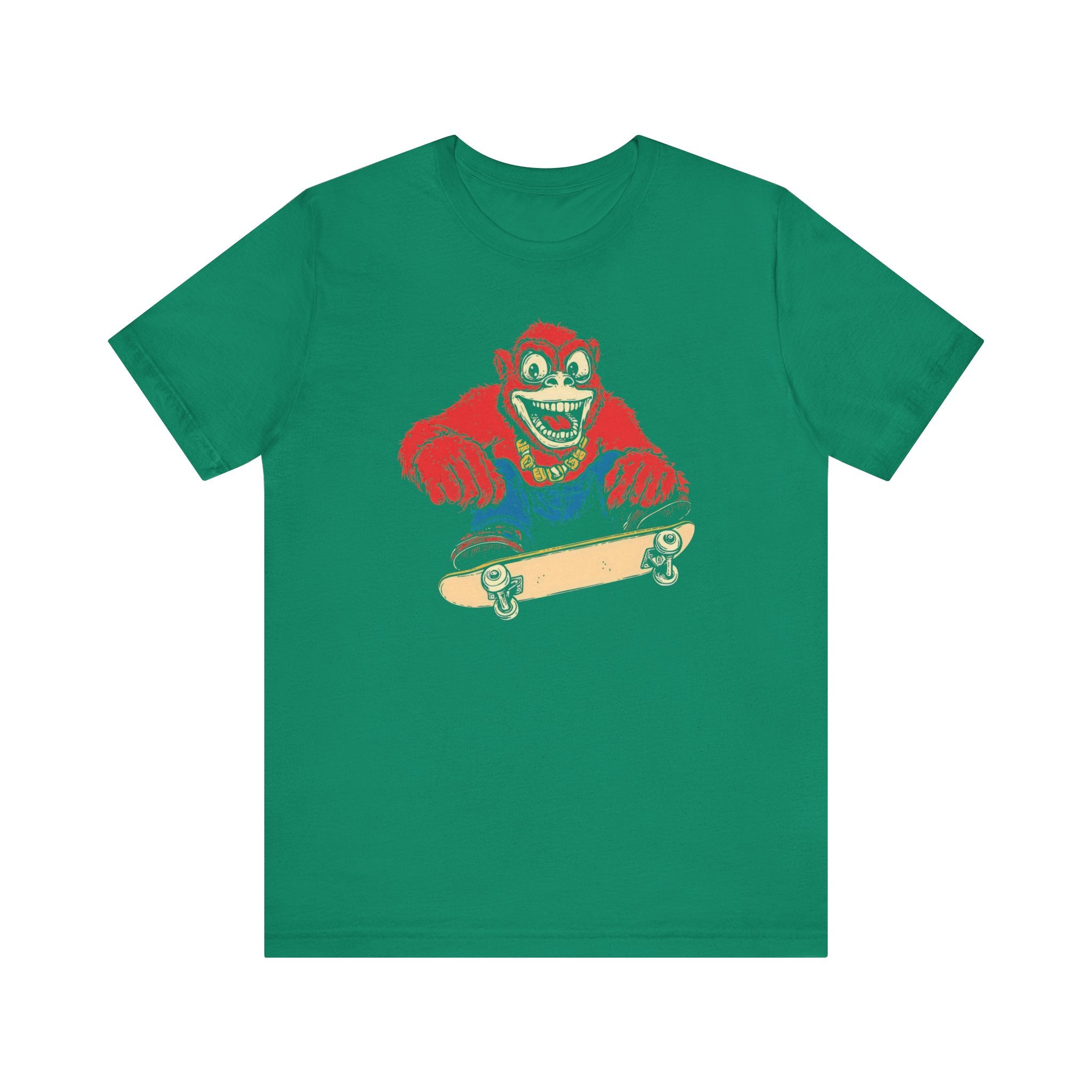Skateboarding Gorilla T-Shirt - Cool Retro Style Ape Graphic Tee
