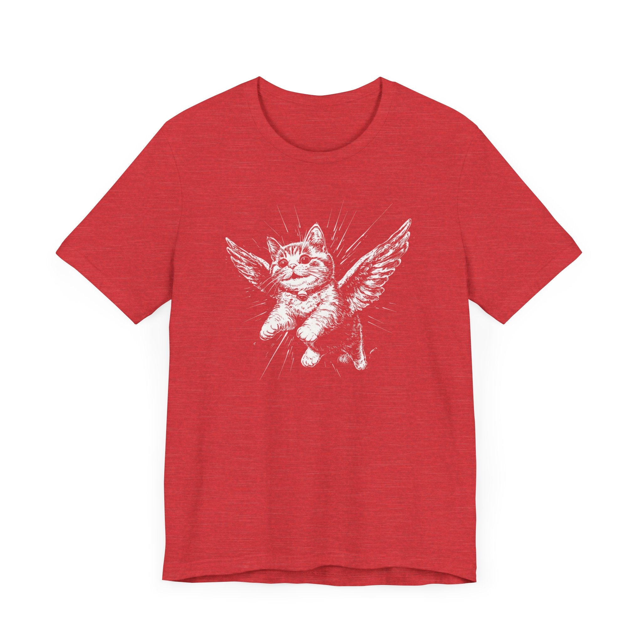 Flying Kitten with Angel Wings Graphic T-Shirt