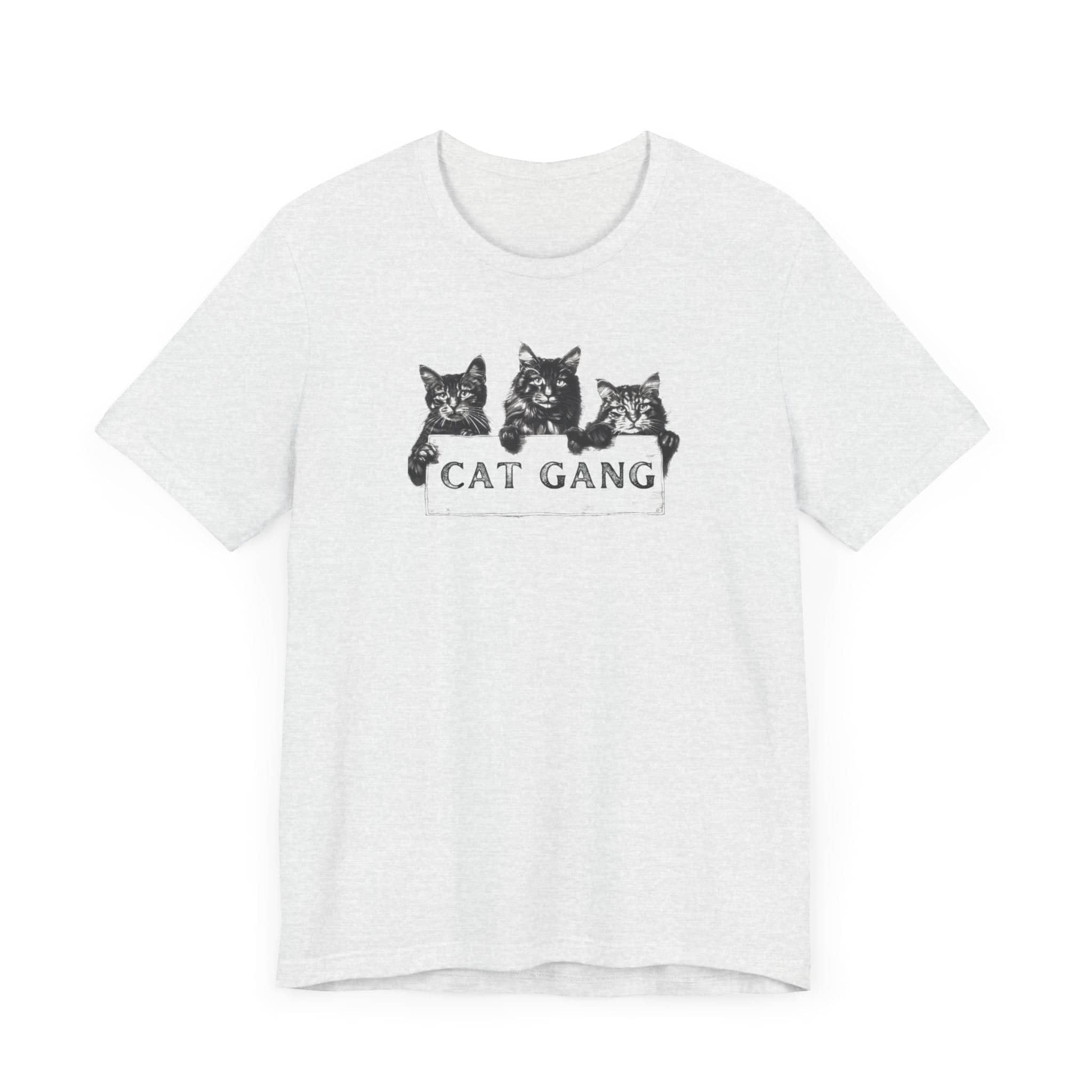 Cat Gang Shirt Funny Cat Lover Unisex Jersey Short Sleeve Tee