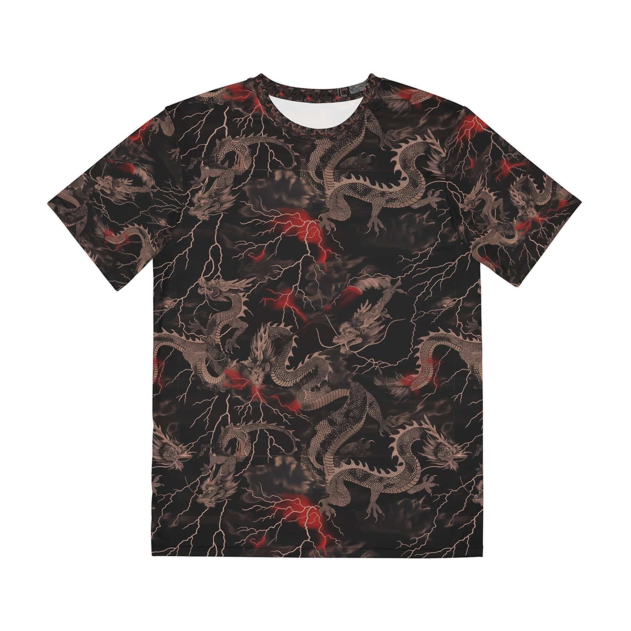 Electric Dragons Energy Men's Polyester Tee (AOP)