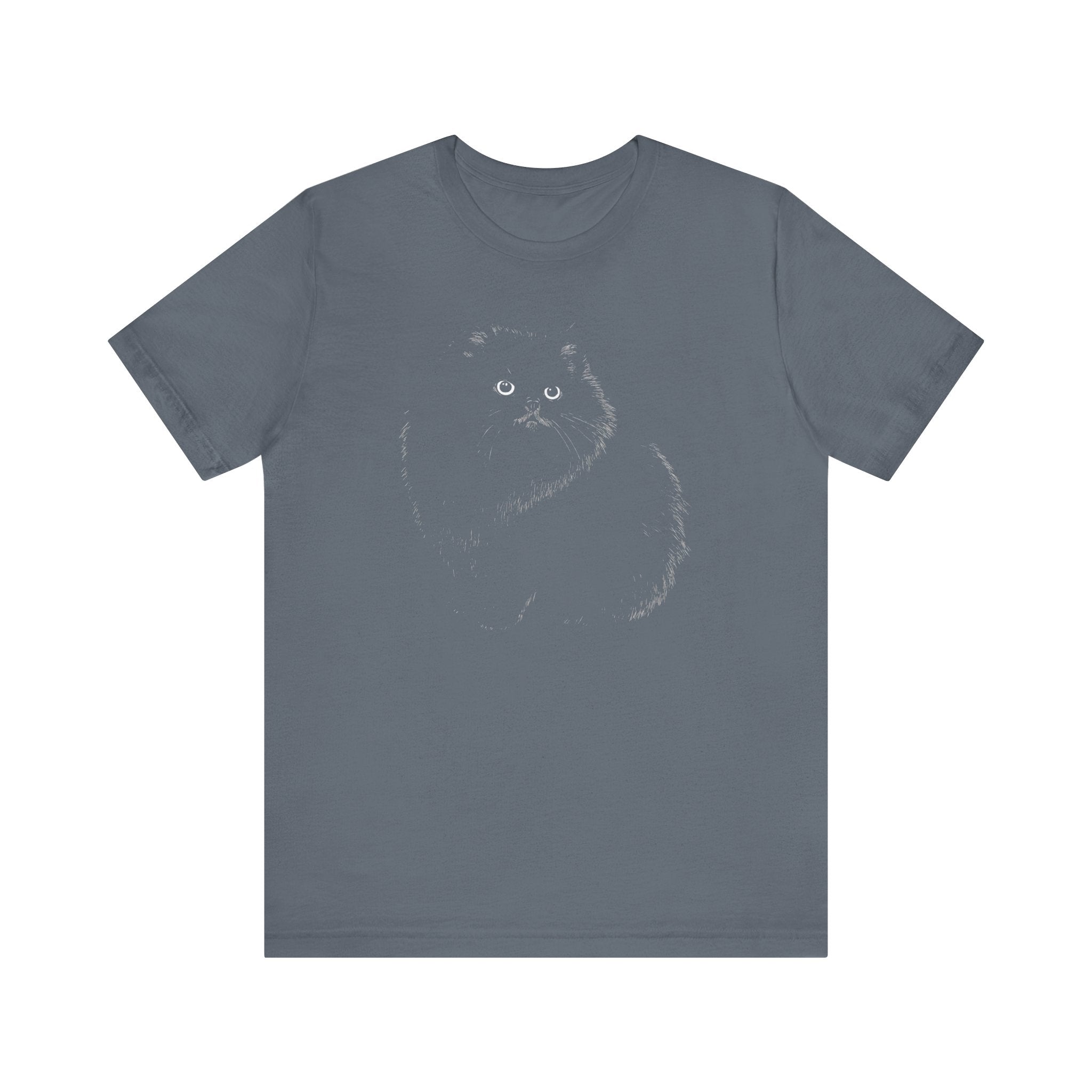 Fluffy Black Cat Graphic Tee