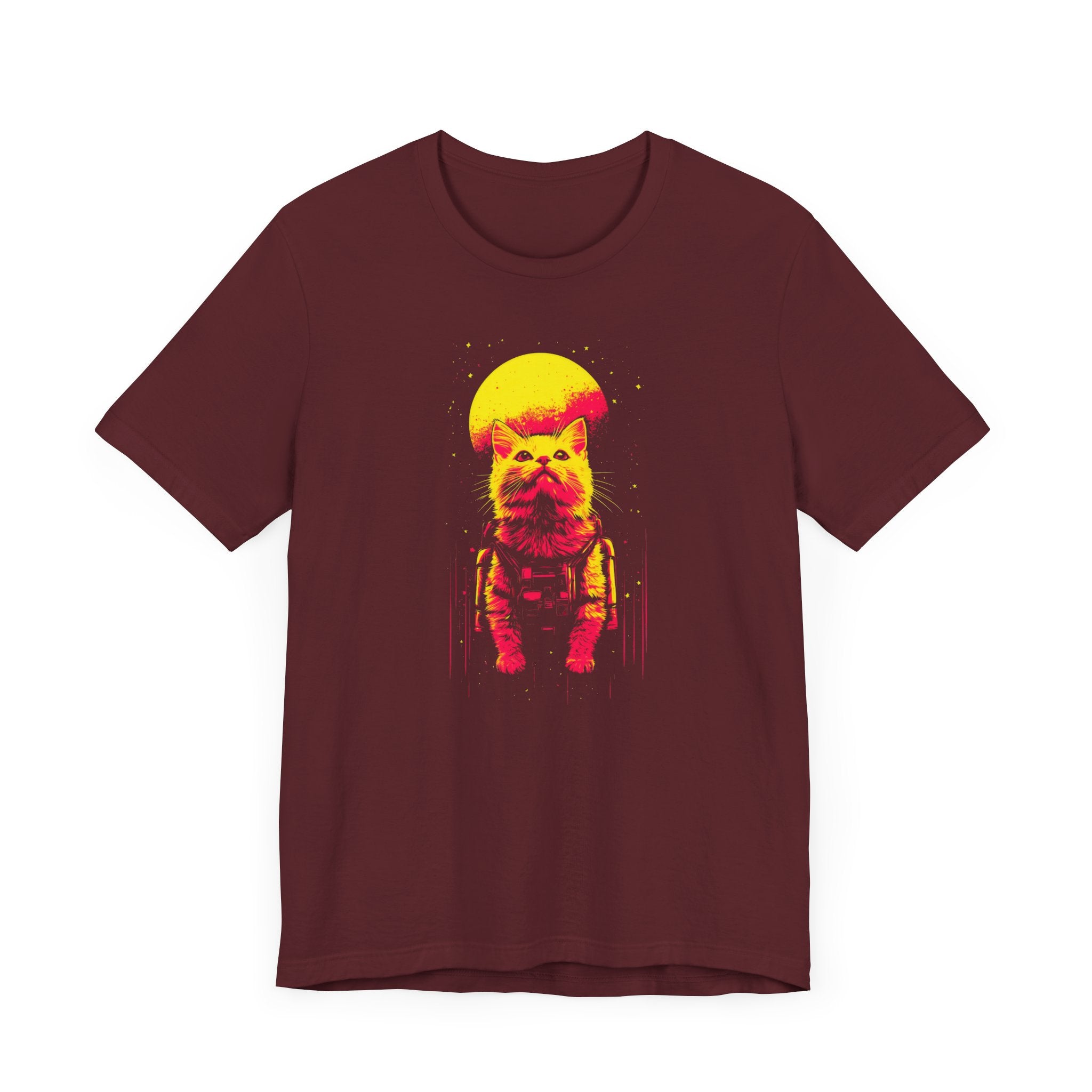 Neon Moon Astronaut Cat T-Shirt