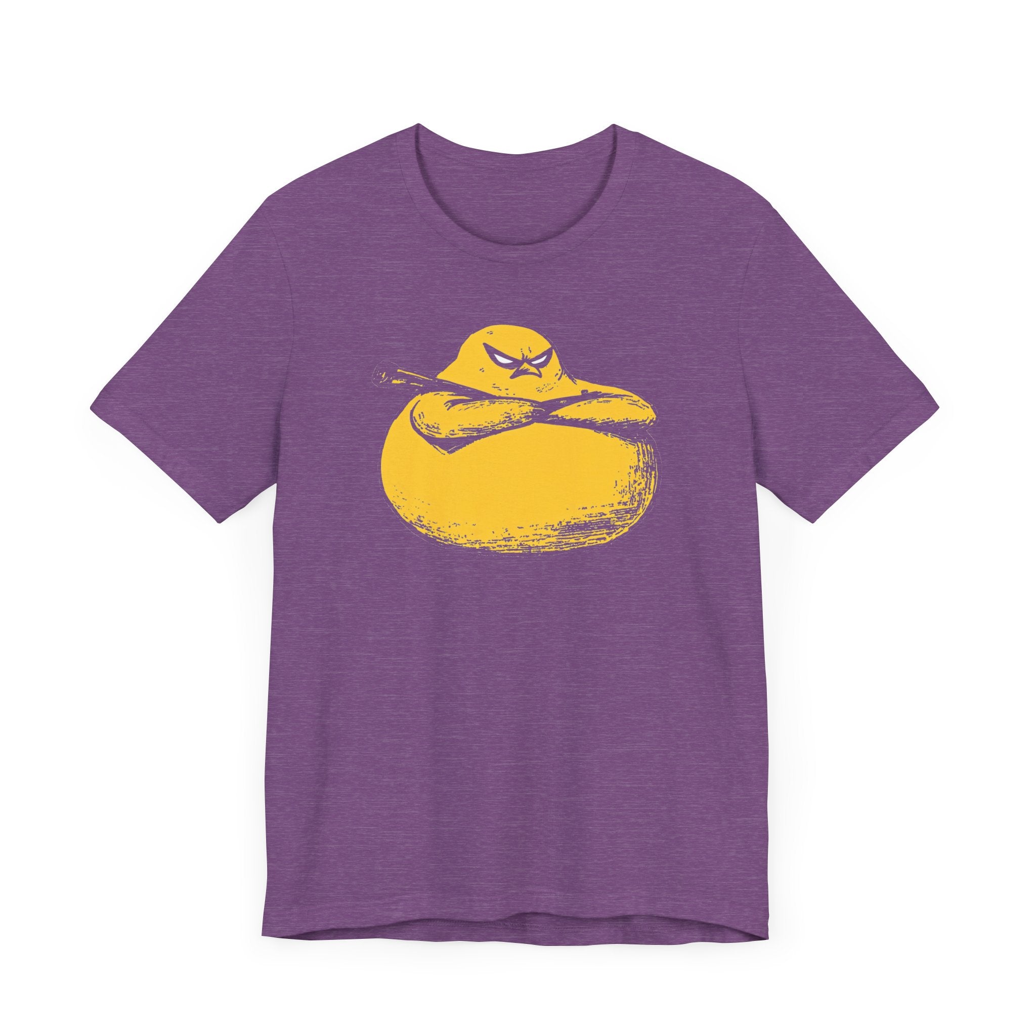 Tough Yellow Chicken Blob with Bat Graphic Tee