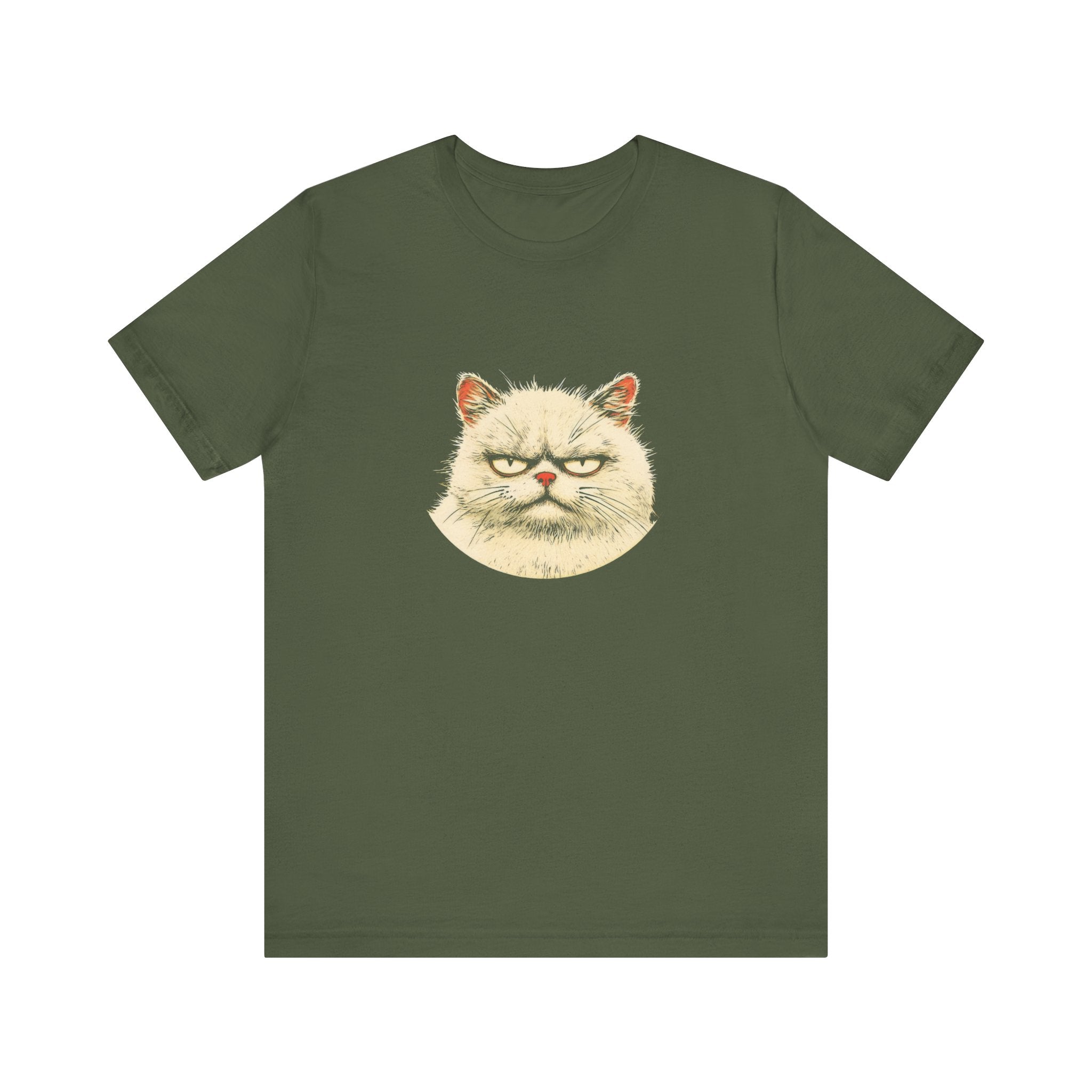 Grumpy Persian Cat Graphic Tee – Vintage Style Cat Lover Shirt
