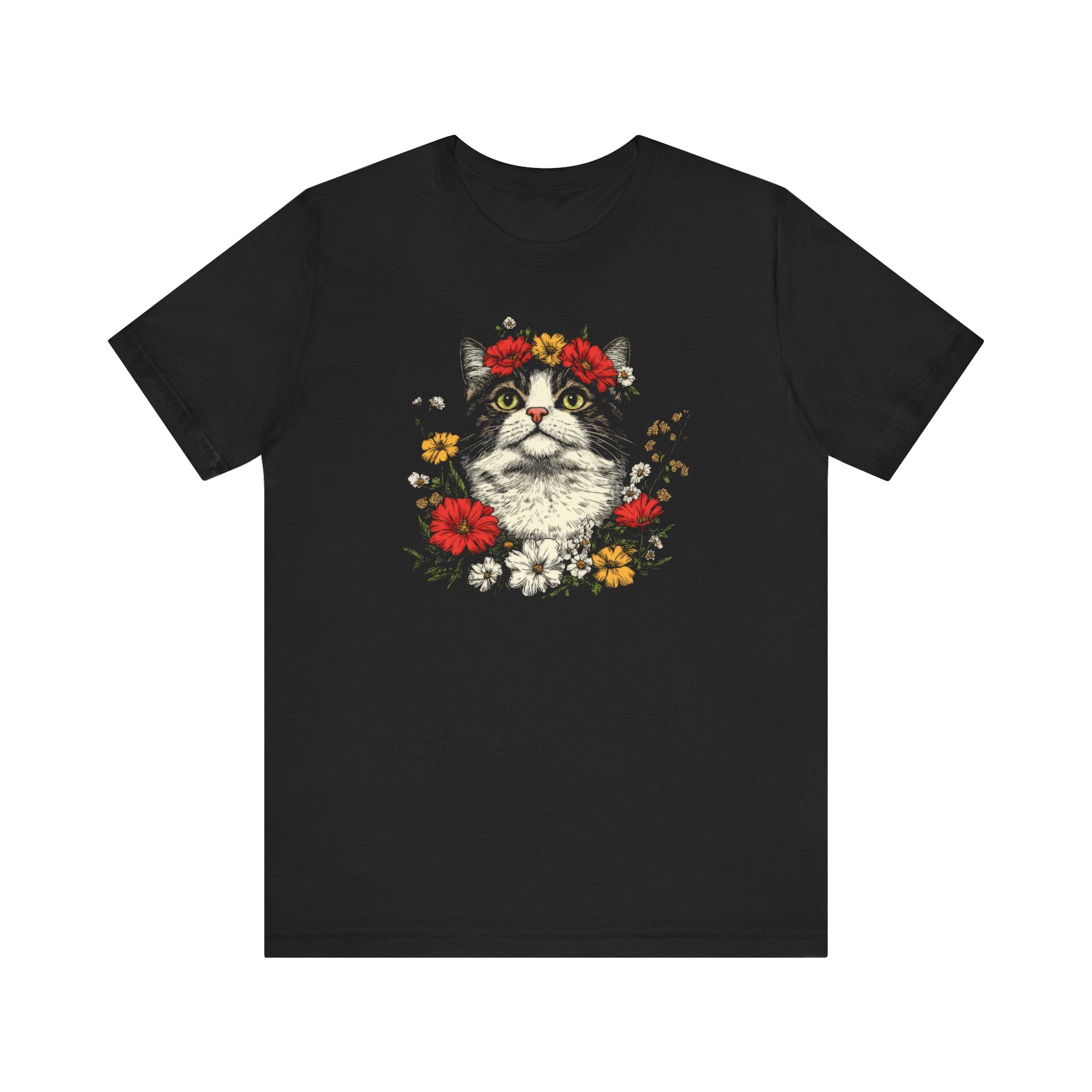 Floral Cat T-Shirt