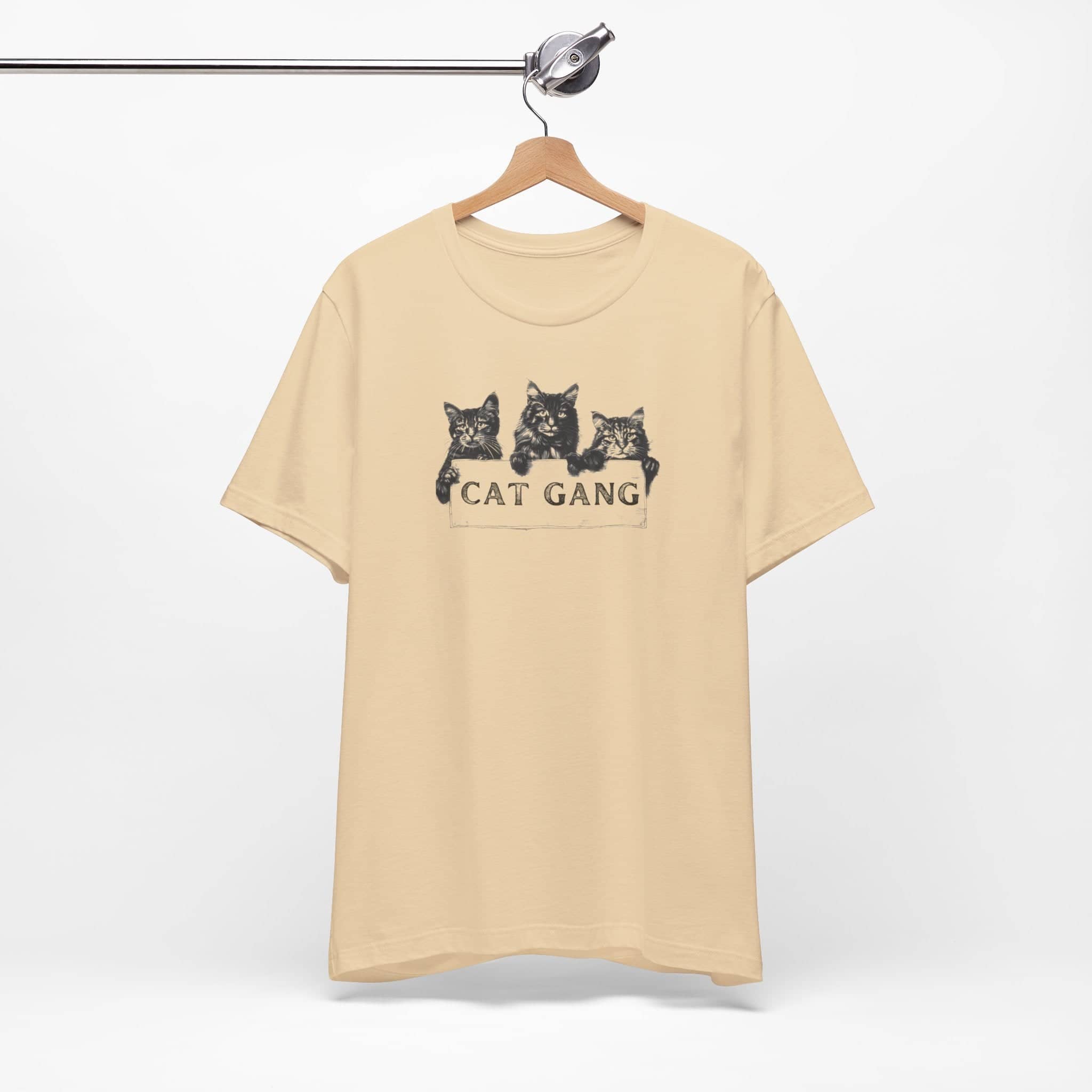 Cat Gang Shirt Funny Cat Lover Unisex Jersey Short Sleeve Tee
