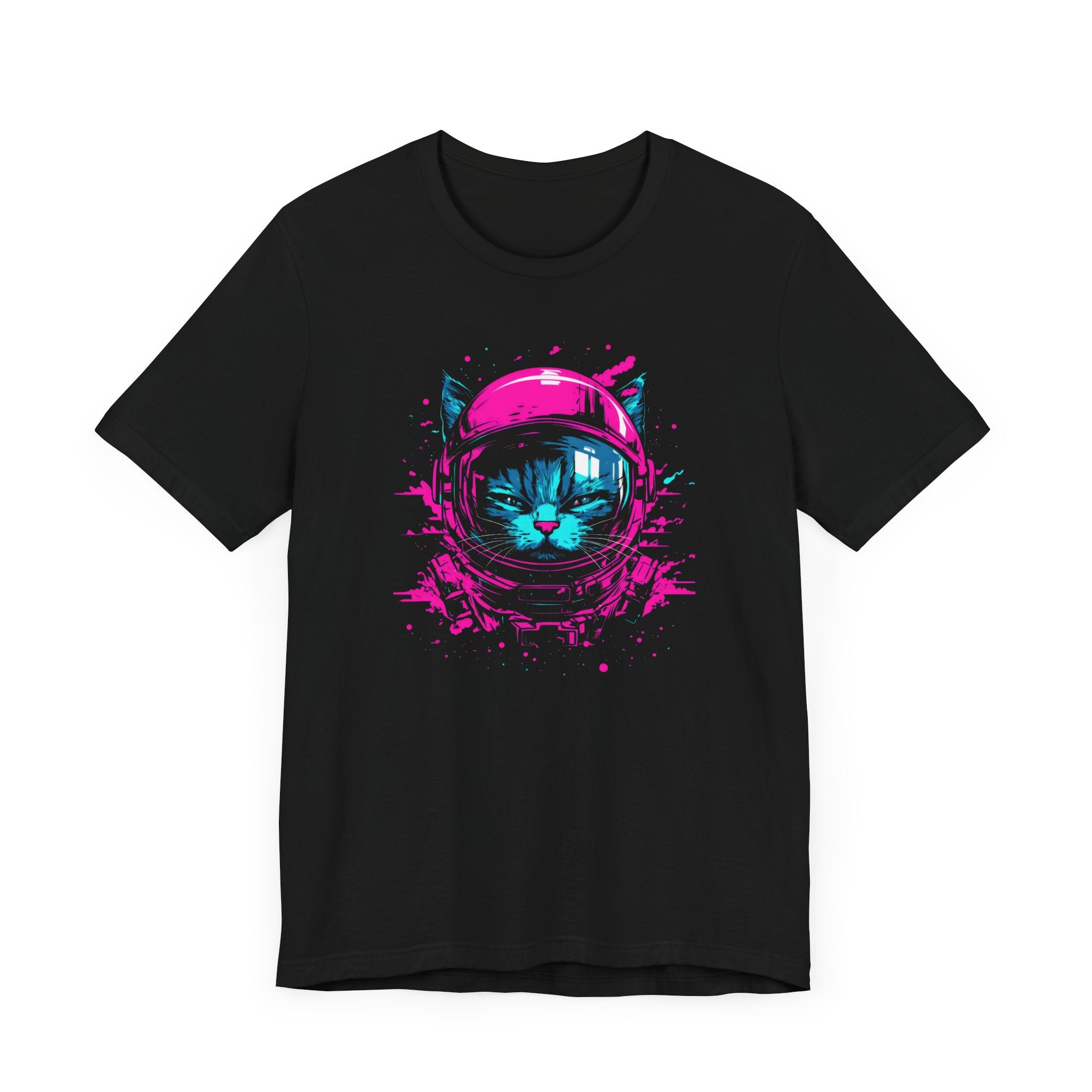 Neon Astronaut Cat T-Shirt