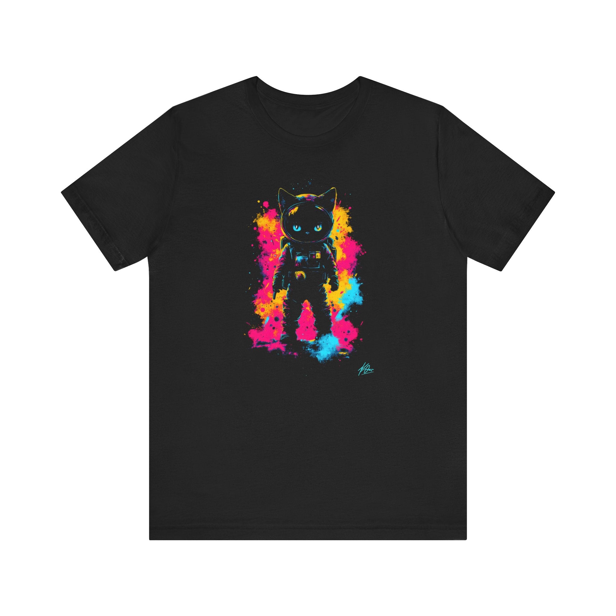 Neon Astronaut Cat T-Shirt