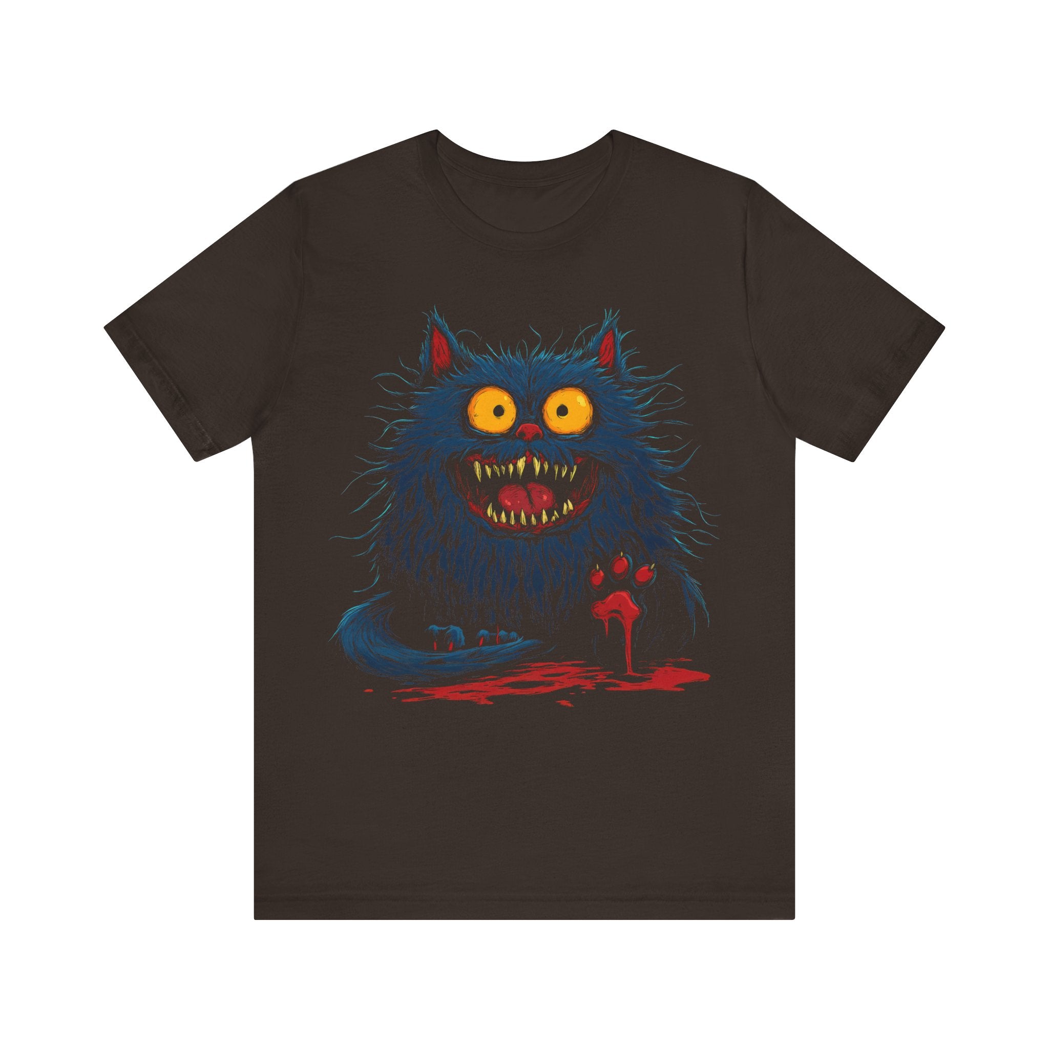 Creepy Cat T-Shirt Funny Horror Design
