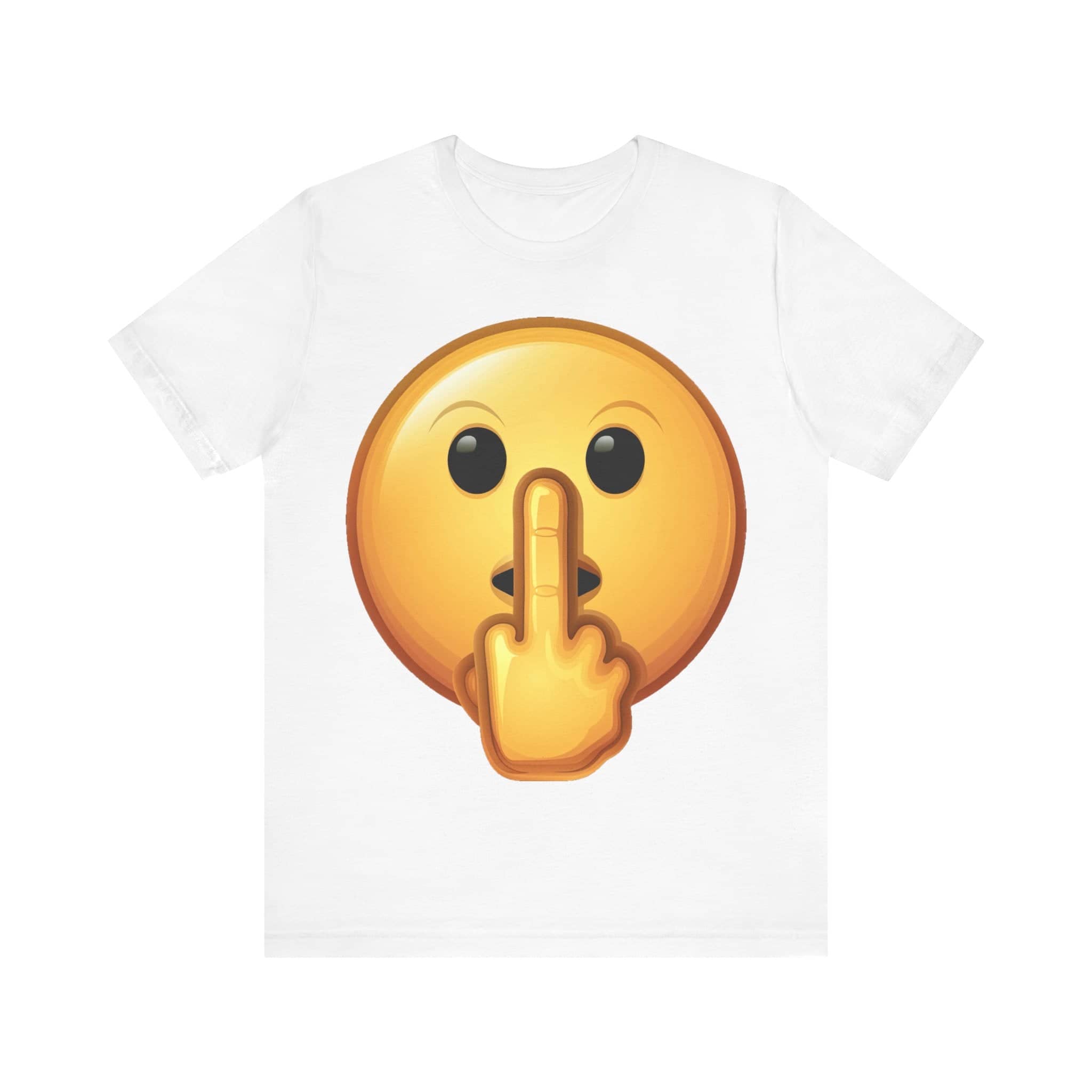 Middle Finger FU Shh Silent Protest Emoji Tee